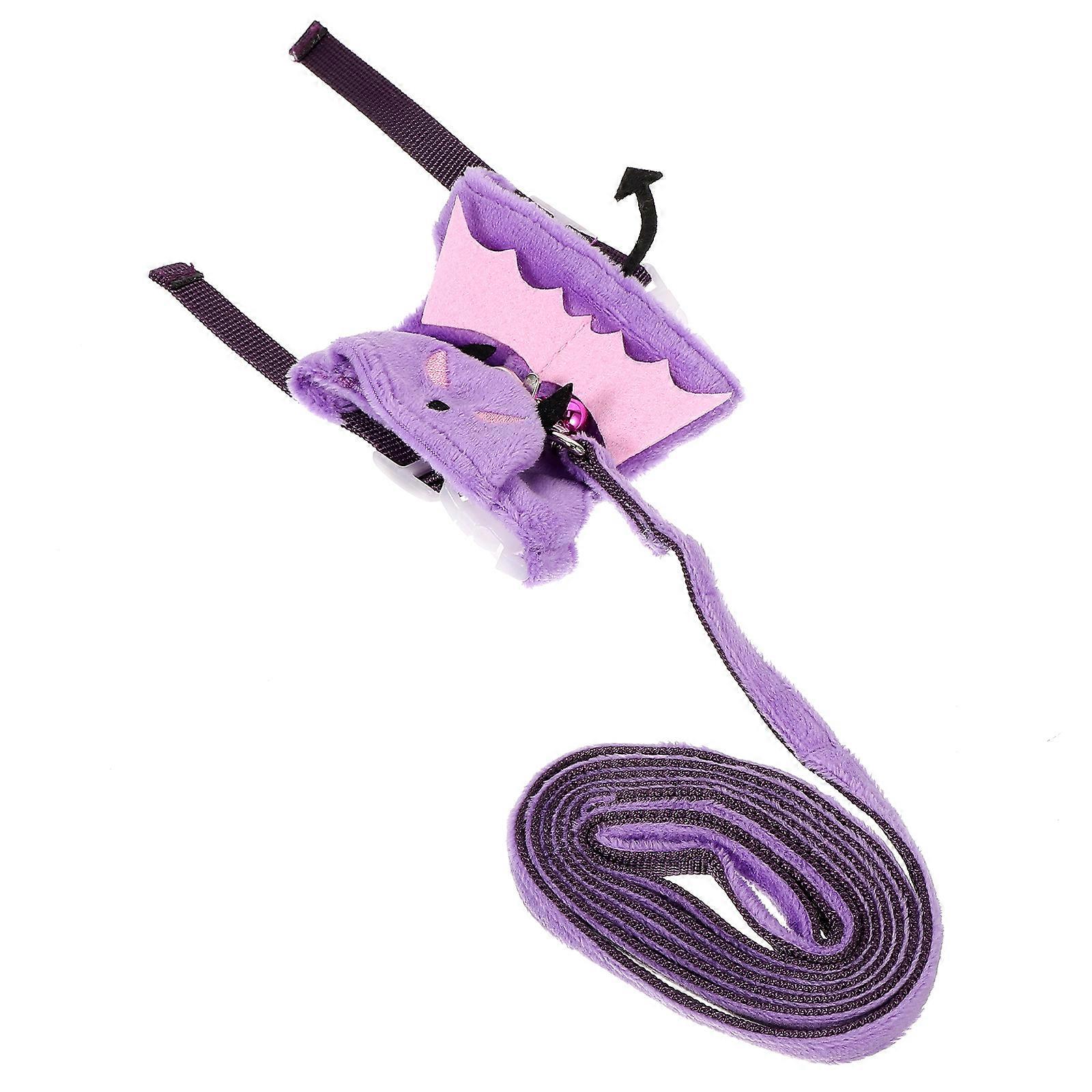 Halloween Cat Harness & Leash Set – Comfortable Fit for Cats, Kittens, Ferrets & Bunnies – Practical Design – Purple