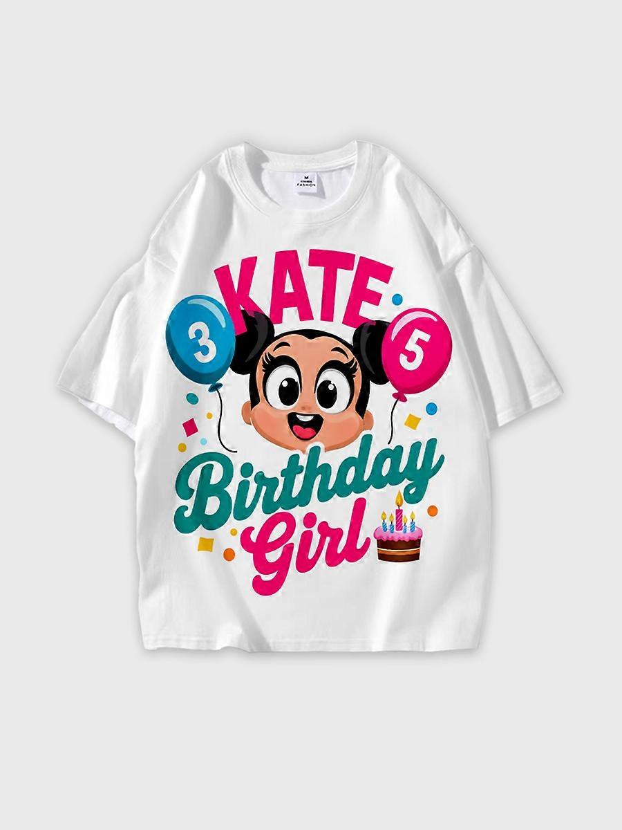 T-shirt round neck Pattern loose short sleeve P2690