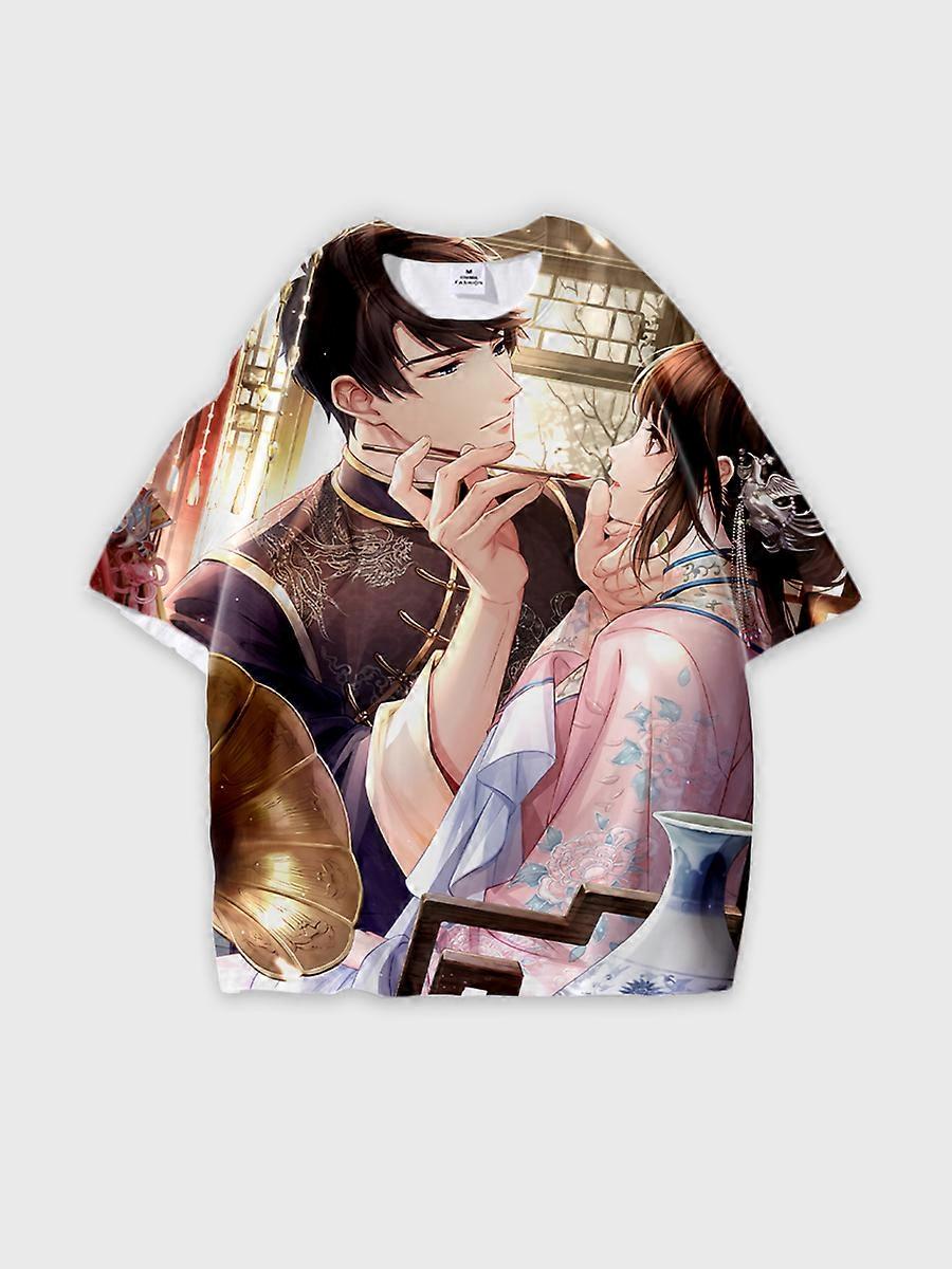 T-shirt col rond Role Pattern ample manches courtes E3129