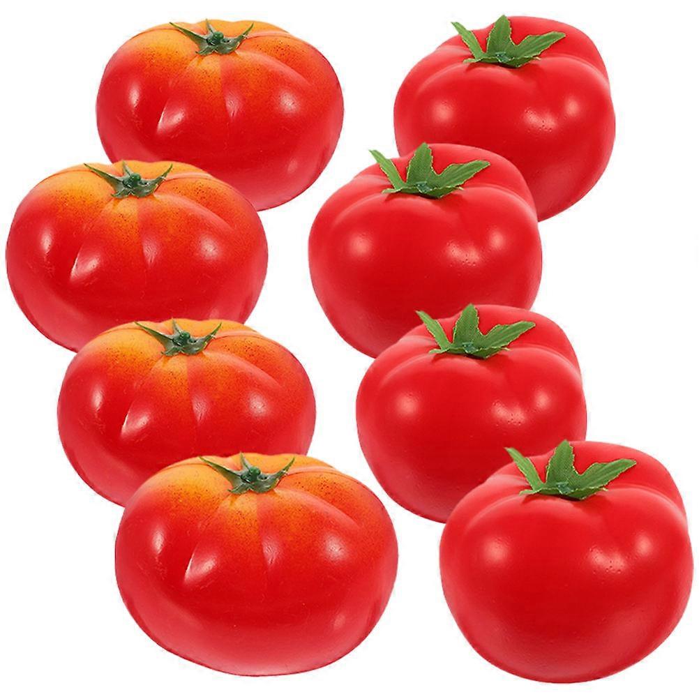MLINS 8pcs Lifelike Fake Tomato Models for Photography Props and Vegetable Decors