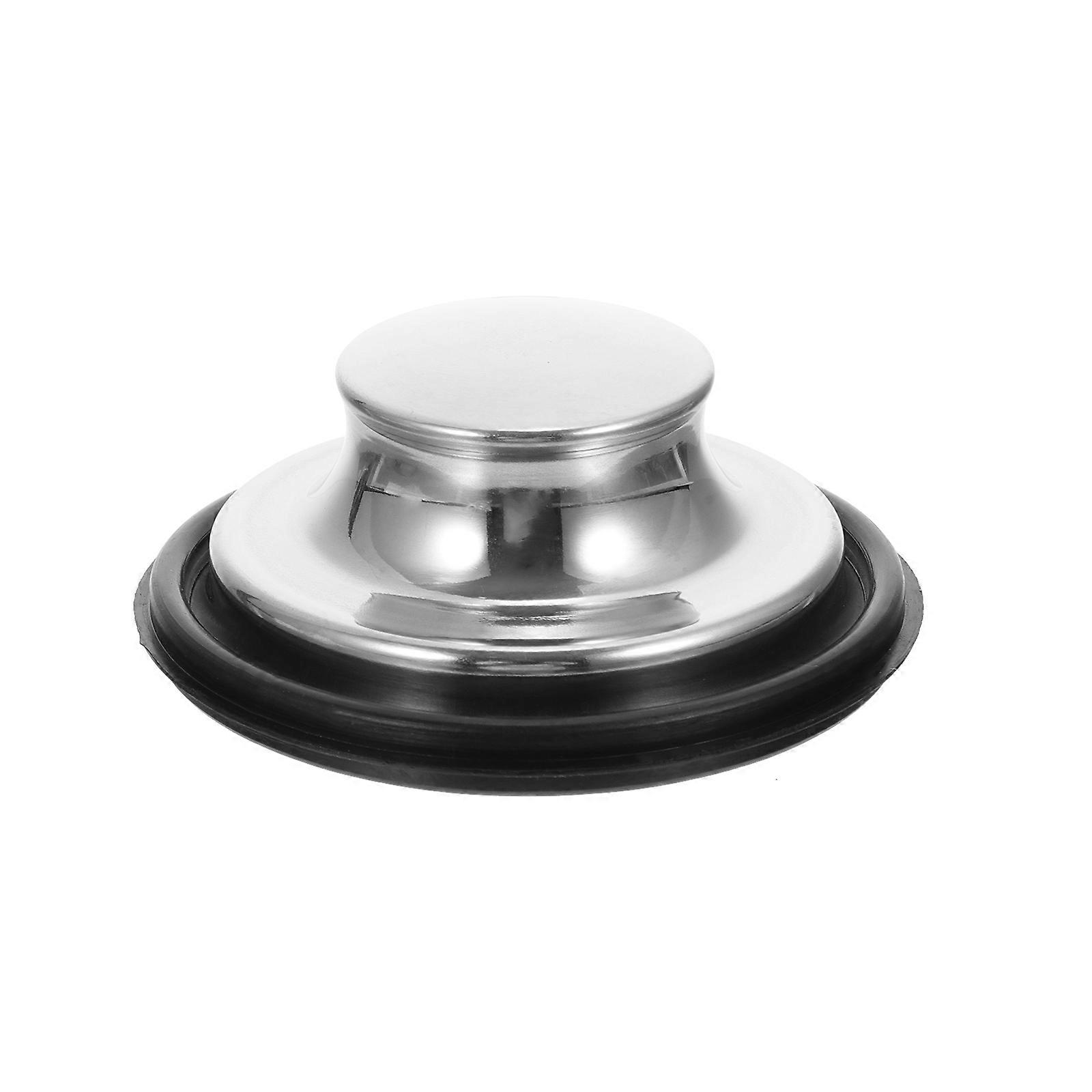 PVC Spatter Lid with Drain Plugs for Kitchen Use Silver Protecting Food Waste Disposer Accessory 1pc