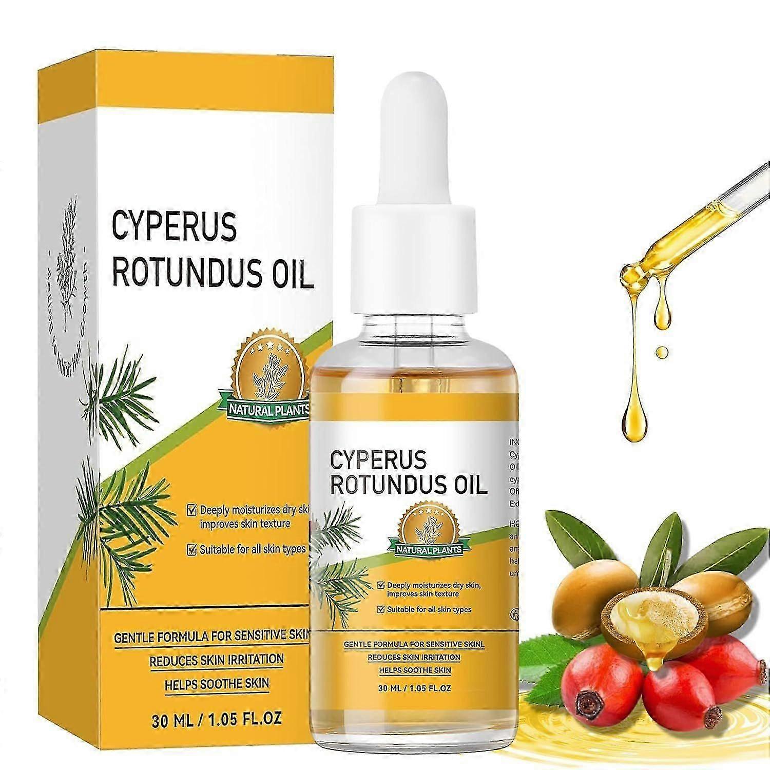زيت Cyperus Rotundus, 2025 زيت Cyperus Rotundus الجديد 100٪ العضوي - يقلل من نمو شعر الجسم، يهدئ ويغذي البشرة، آمن لجميع البشرة، مثالي