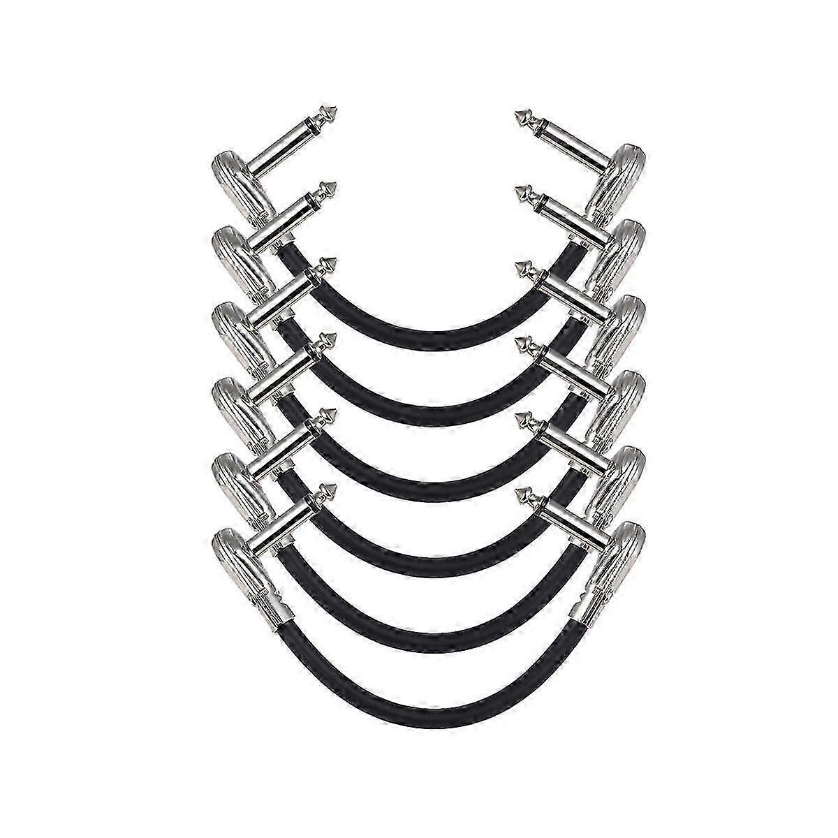 6-Pack 12Inch Guitar Patch Cables, Acoustic Instrument Guitar Cables, Duckhead Effect Cables