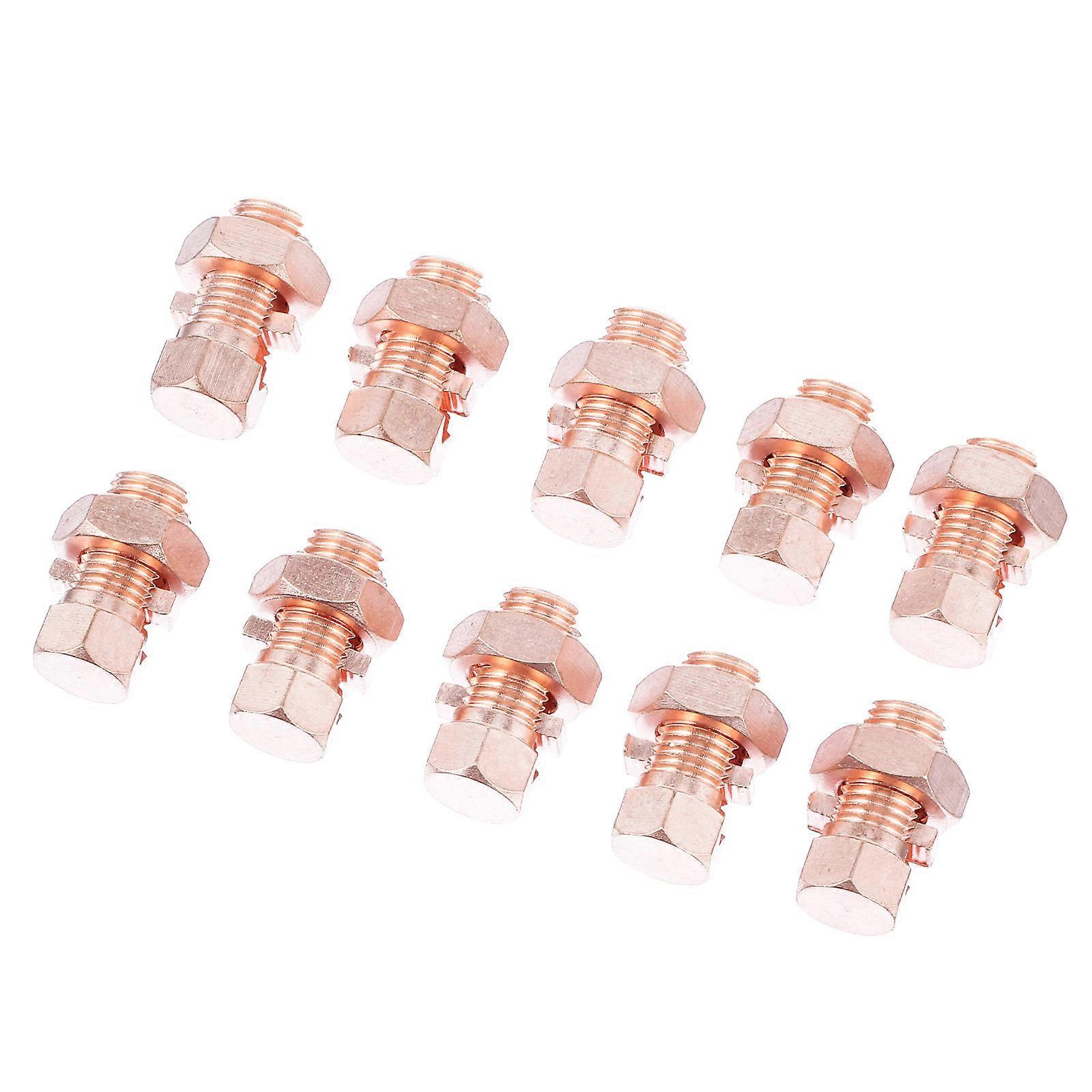 10 Pack Split Bolt Connectors for Grounding and Antenna Applications – Durable, Easy to Use, Wide Wire Compatibility