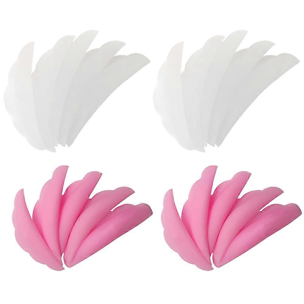 Silicone Eyelash Shield Pads 4 Bags Curling Eyelash Perming Gaskets Women 1.9X0.6X0.3In 20Pairs