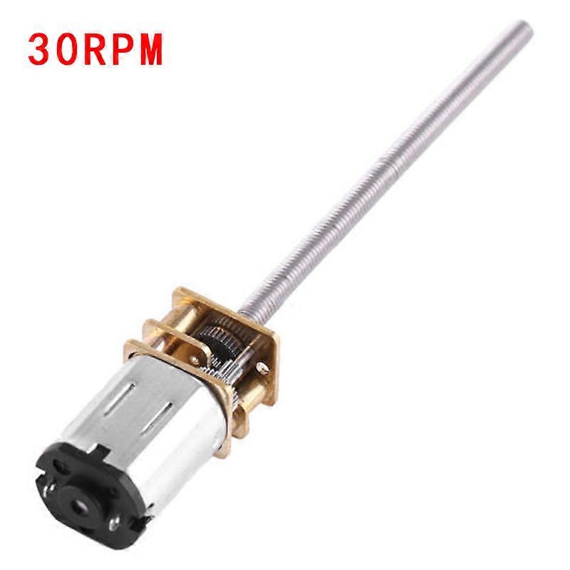 DC-6V Electric Motor Mini Metal Gears 30 - 400RPM Long Shaft M3x55mm Thread