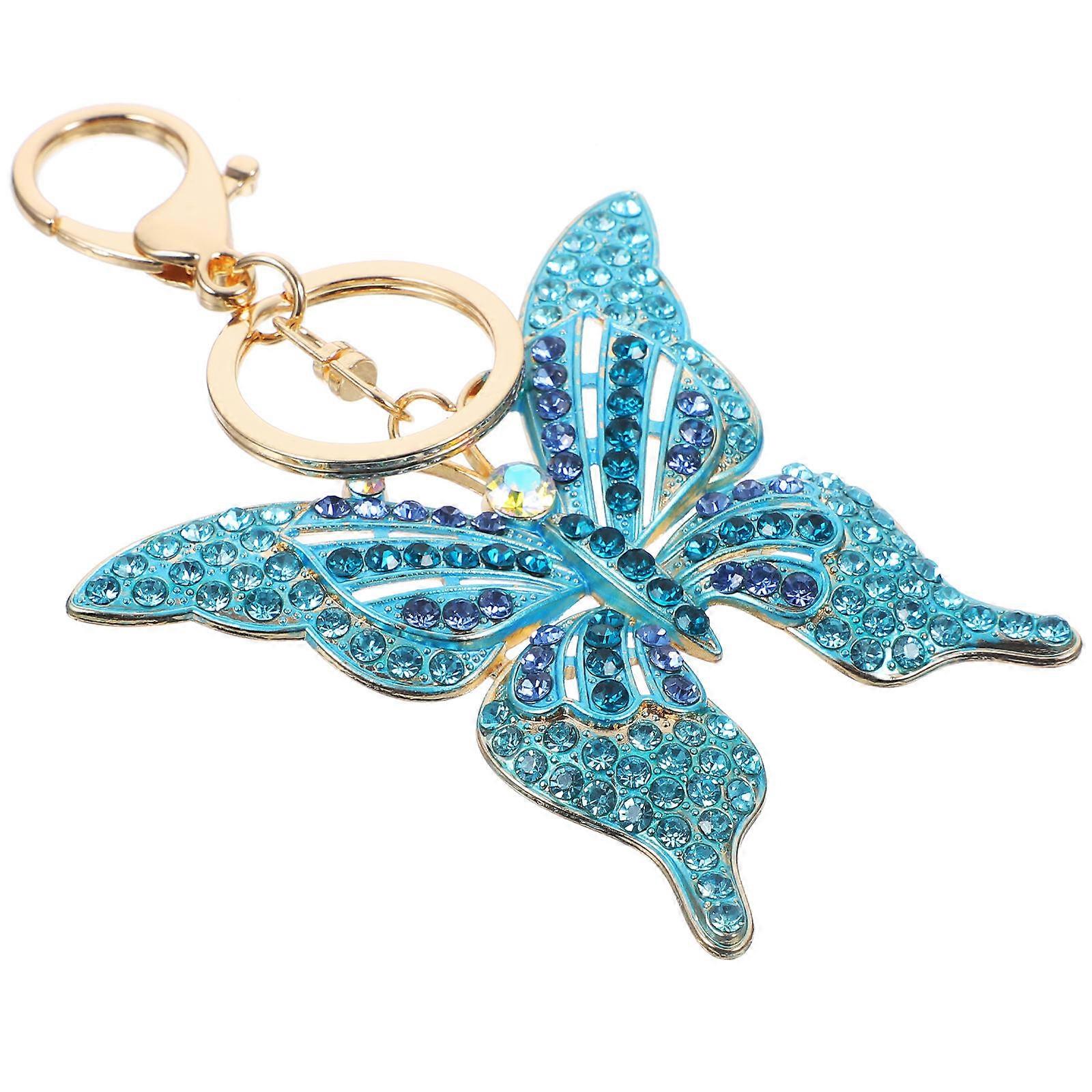 فراشة معلقة الديكور قلادة عيد الميلاد للفتيات 13x8.7x0.5cm سبائك وحجر الراين 1 مجموعة