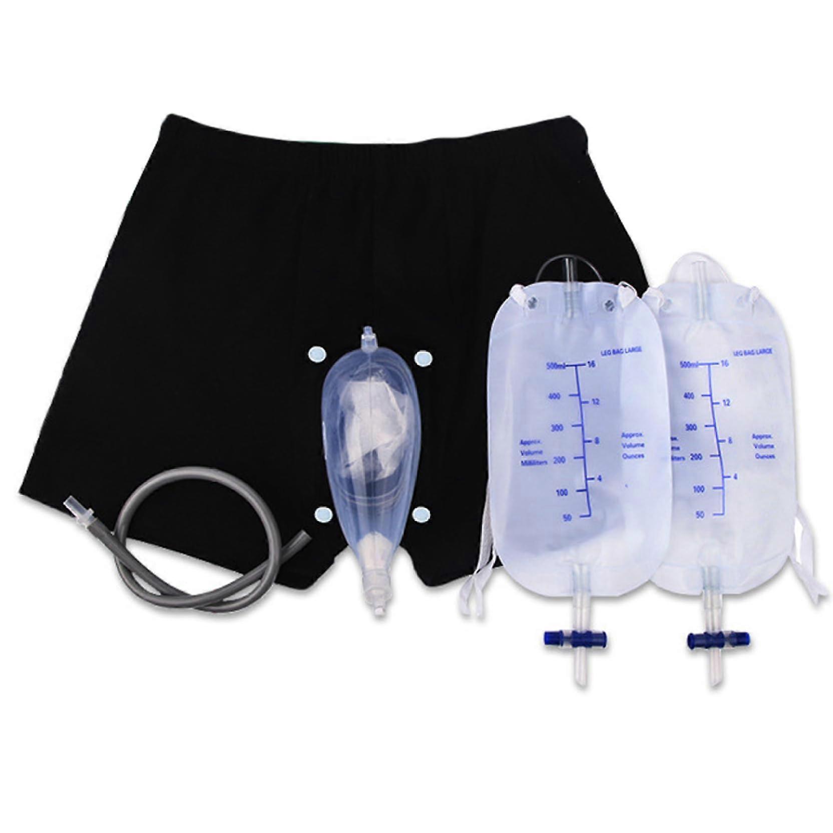 Portable Urine Bag for Men On The Go, 500ml LeakProof Male Urine Collection Bag, Urinary Drainage, Stabilizing Device Large
