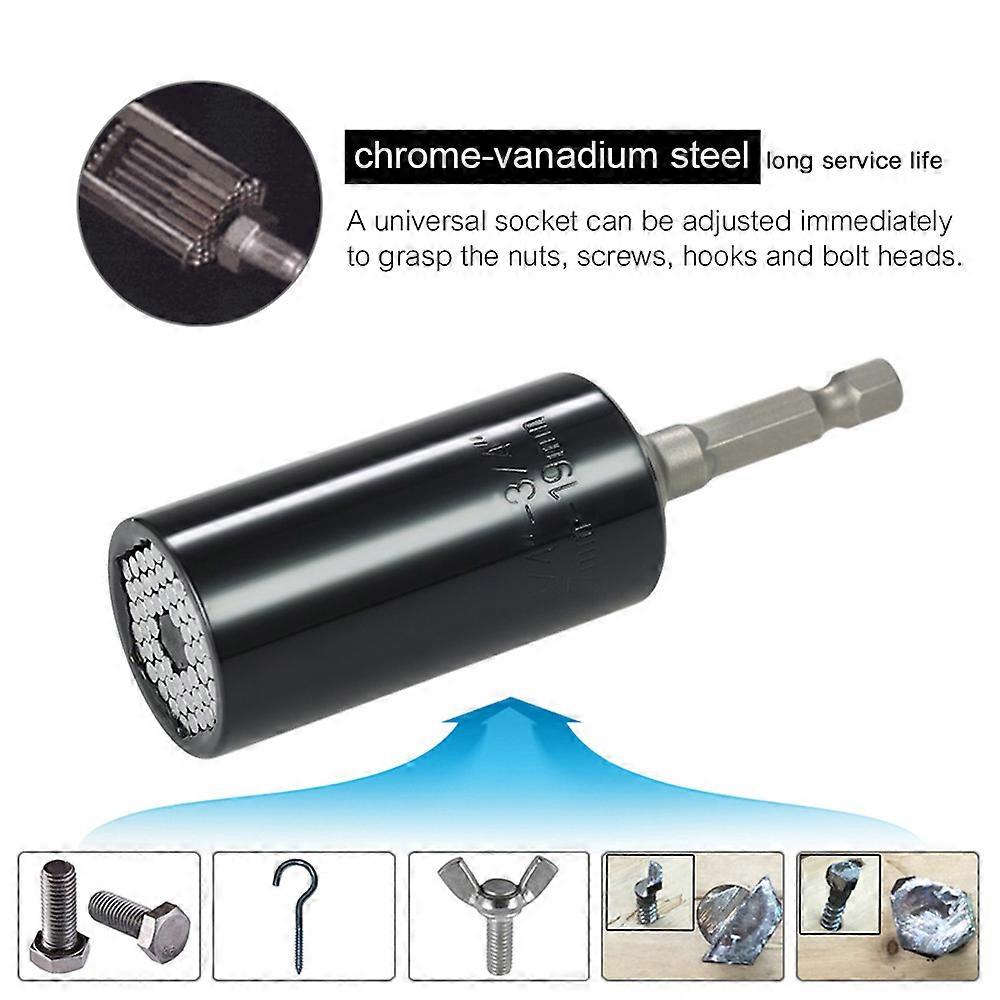 7mm-19mm Multi-functional Universal Metric Wrench Power Drill Adapter Socket Set Professional Repair Tools