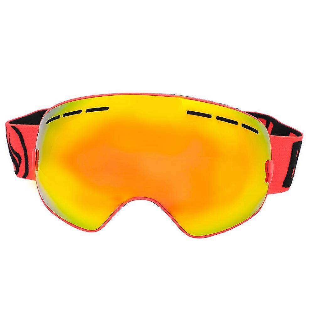 BE NICE Skiing Snowboard Goggles Snow Double Lens Anti fog UV Glasses Goggle(Red)