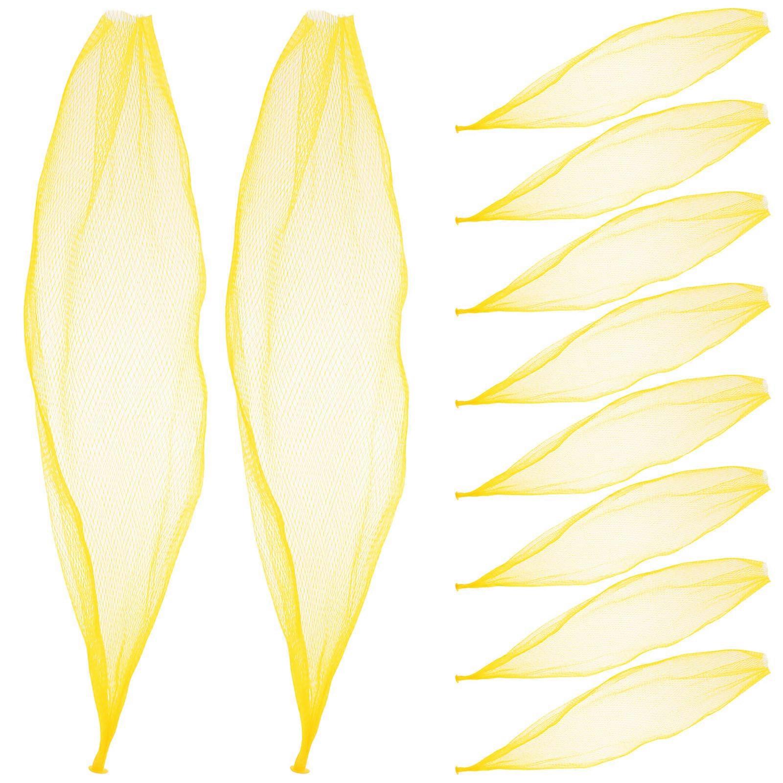 Yellow PE Mesh Produce Bags for Daily Life Great Texture Tear Resistance Reusable 100 Sets