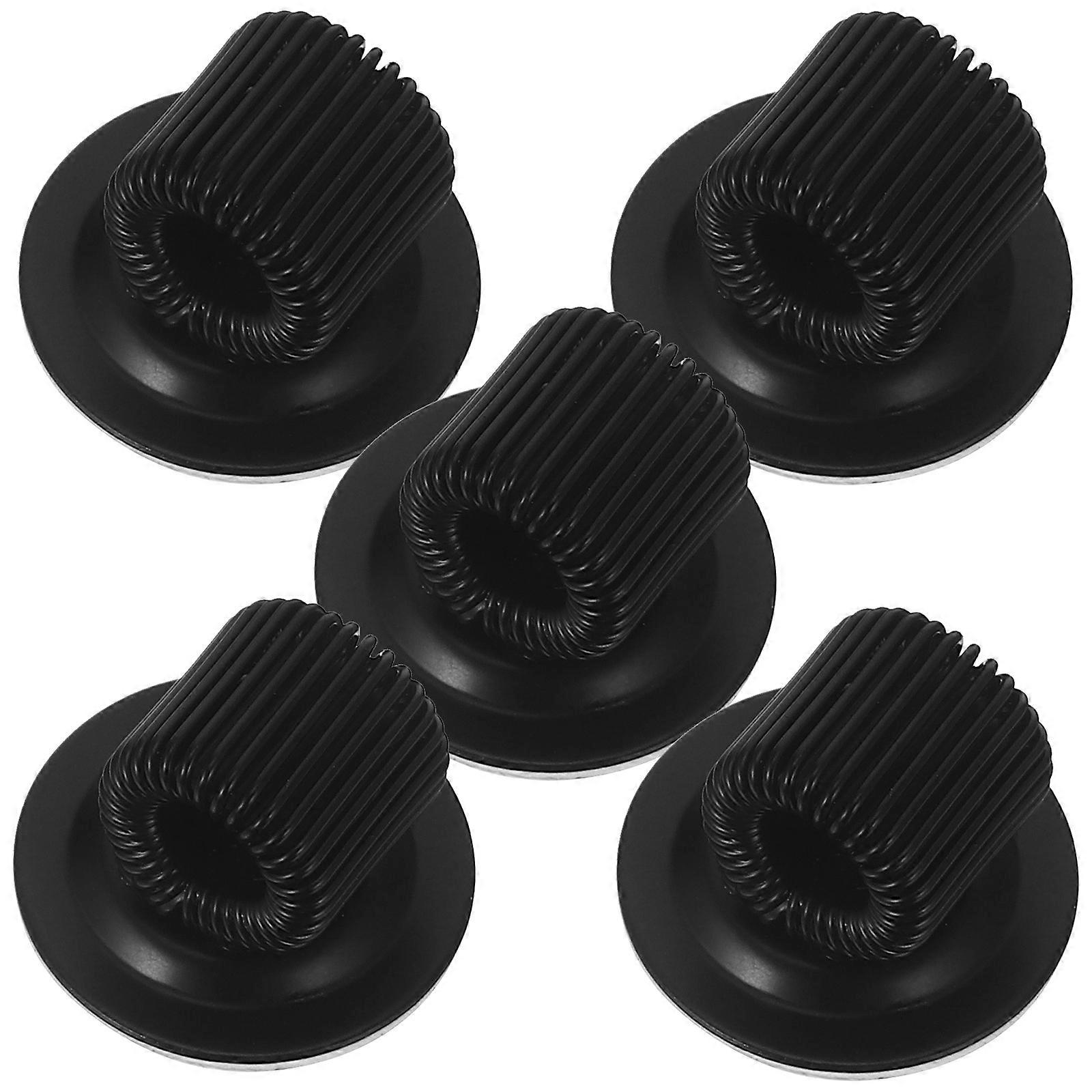 5 Pack Compact Rotating Pencil Clips, Self Adhesive Holders for Office, School & Professional Use