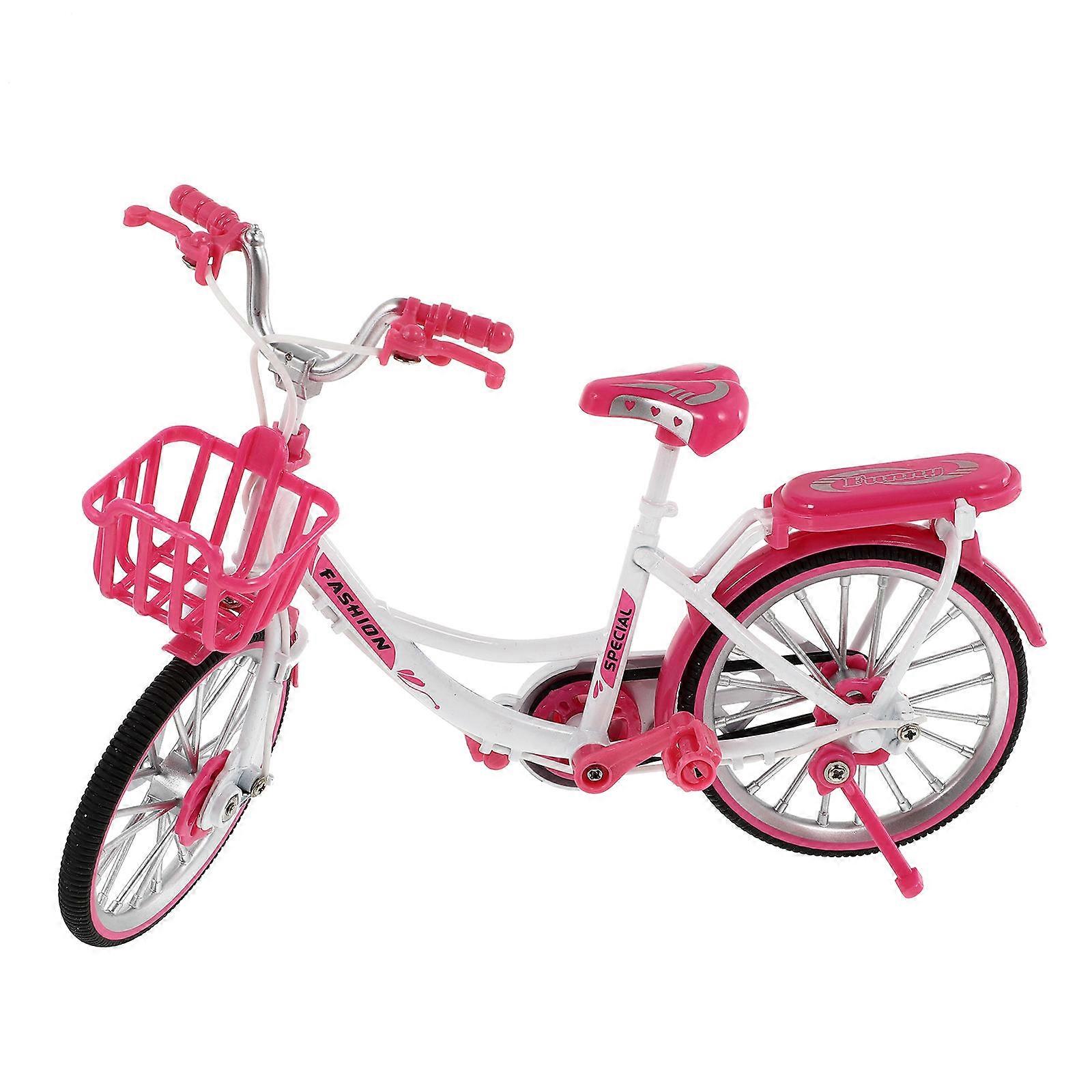 Simulation Bike Miniature Model Prop For Children's Toy And Desk Decoration In Pink With Modern Sculpture Shape 1 Set
