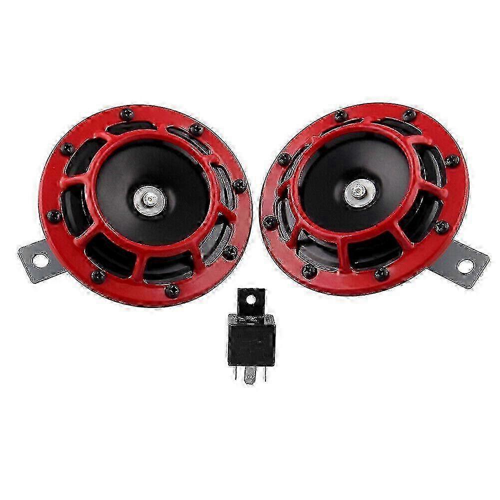 2025 High-Volume Car Alerts - Rote Motorradhupen 2er Set