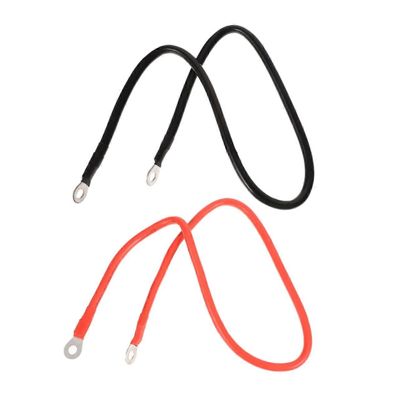 "Battery Cable Wires Pair for Automotive Use, Copper Material, 4 Gauge, 12 Volt Compatibility"