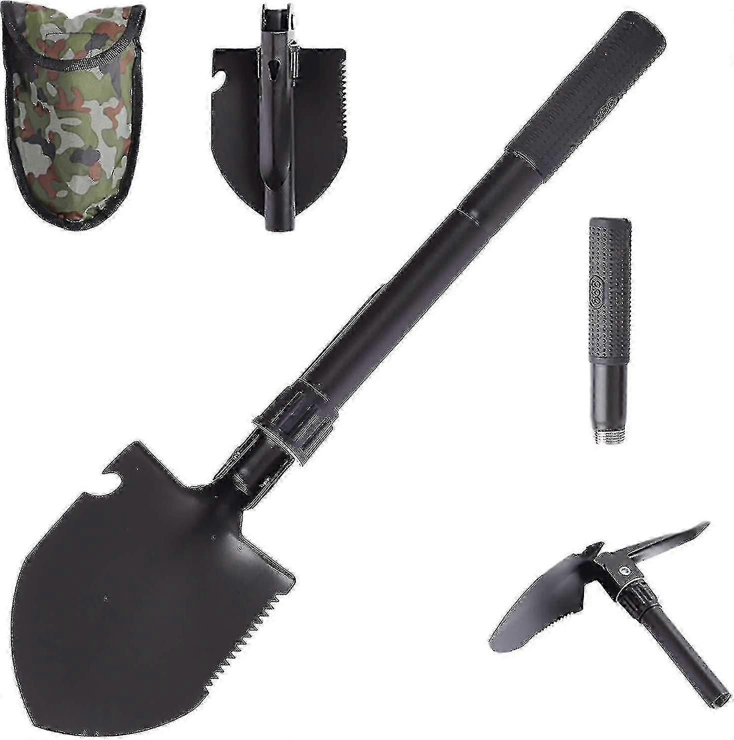 Monikäyttöinen taitettava lapio kestävä ja kannettava retkeilyyn ja ulkoiluun