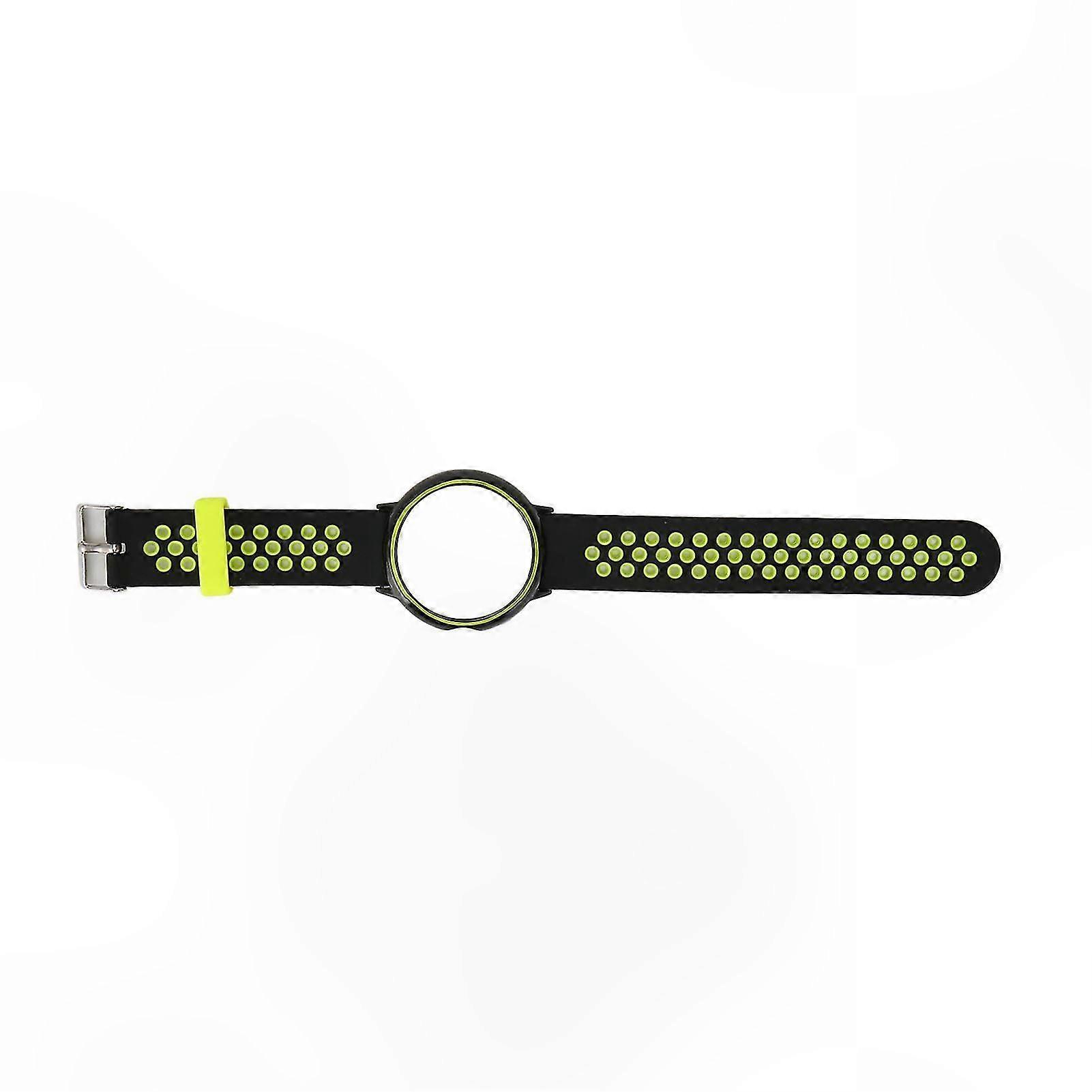 Soft Silicone Watch Strap for Pixel Watch, Adjustable Black Green Band