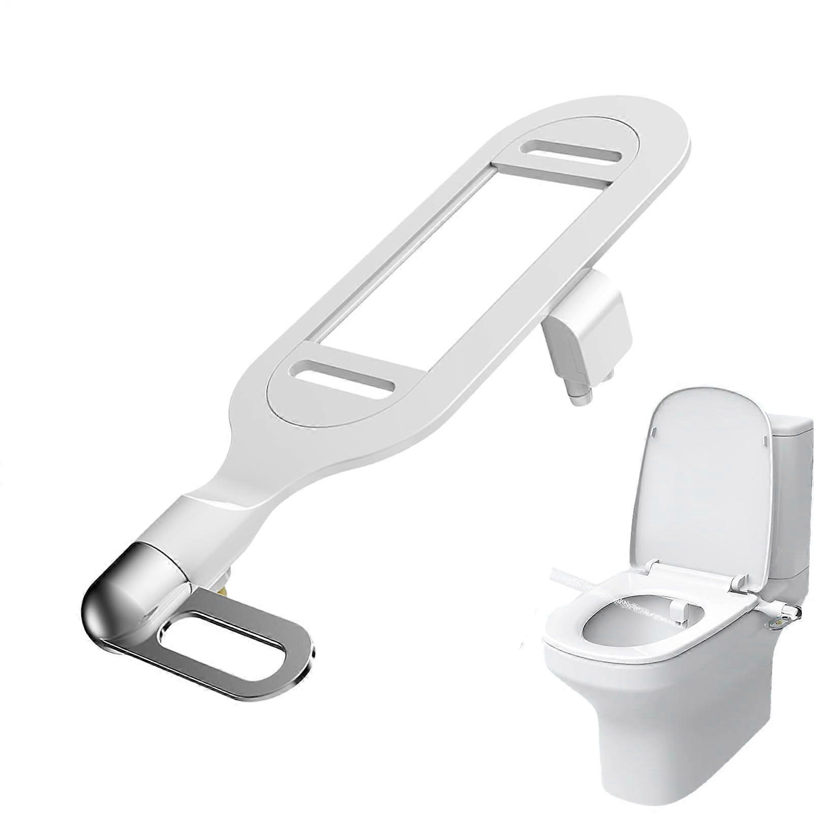 Bidet Attachment for Toilet - Ultra Slim Non-Electric Cold Water Bidet with Adjustable Dual Nozzles for Bathroom and Dorm Use