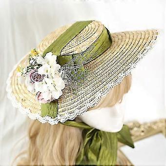 Victorian Sun Hat Women Handmade Vintage Victorian Lolita  display picture 3