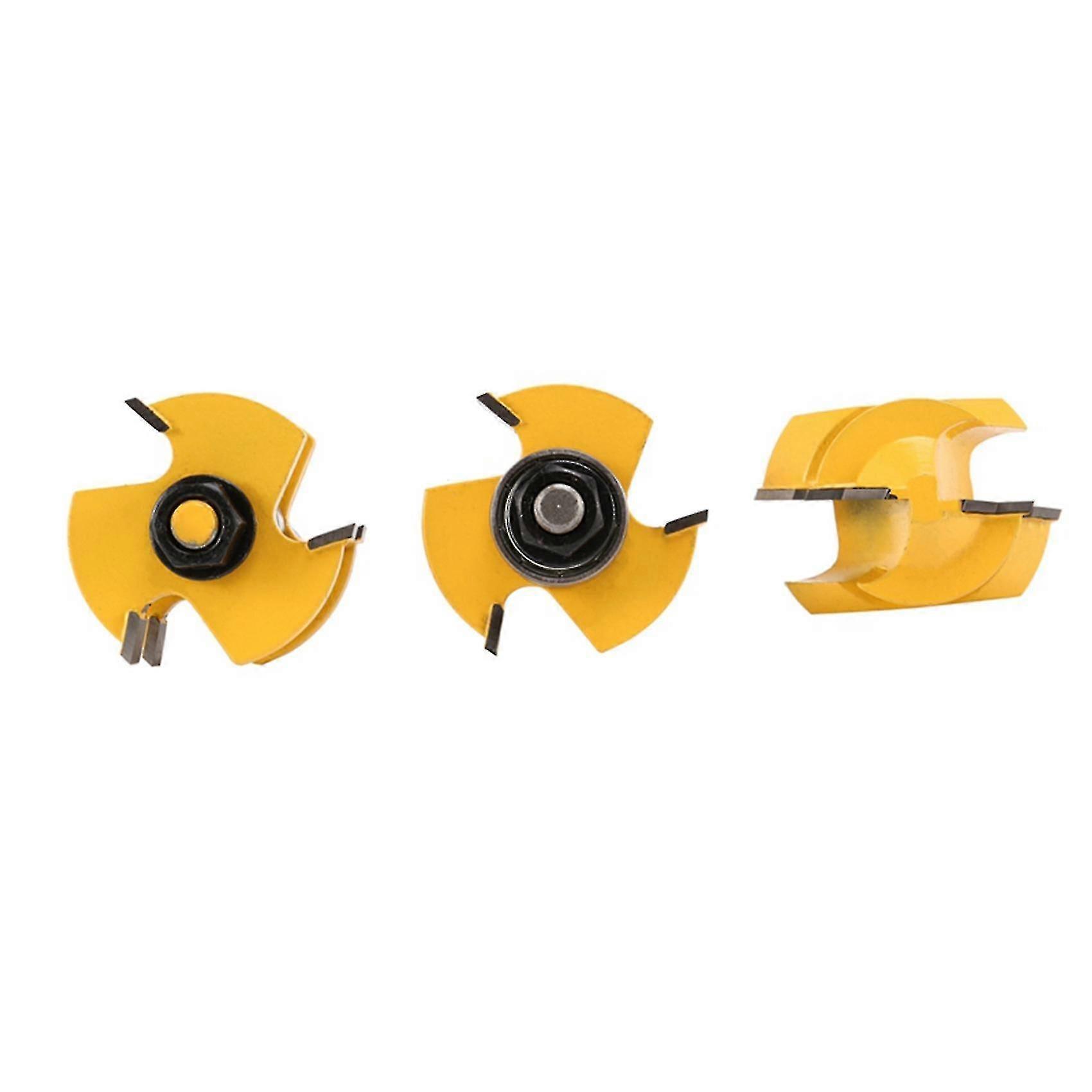 3pcs Tool 45 de Router Bit Router Bit Set 3 Tee