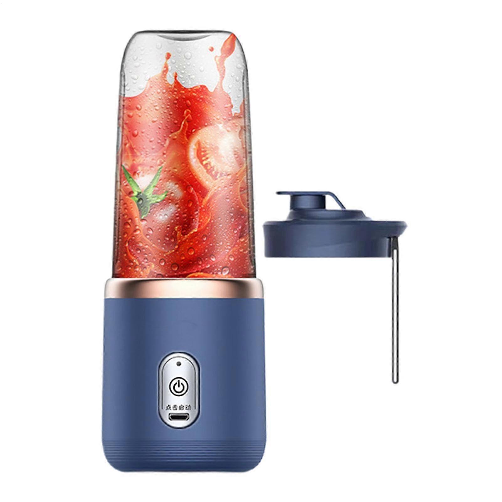 Portable Blender, Baby Food Blender, 14Oz Smoothies And Juice Blenders, Small Fruit Mixer Juicer Machines, Handheld Travel Juicer Cup Blue