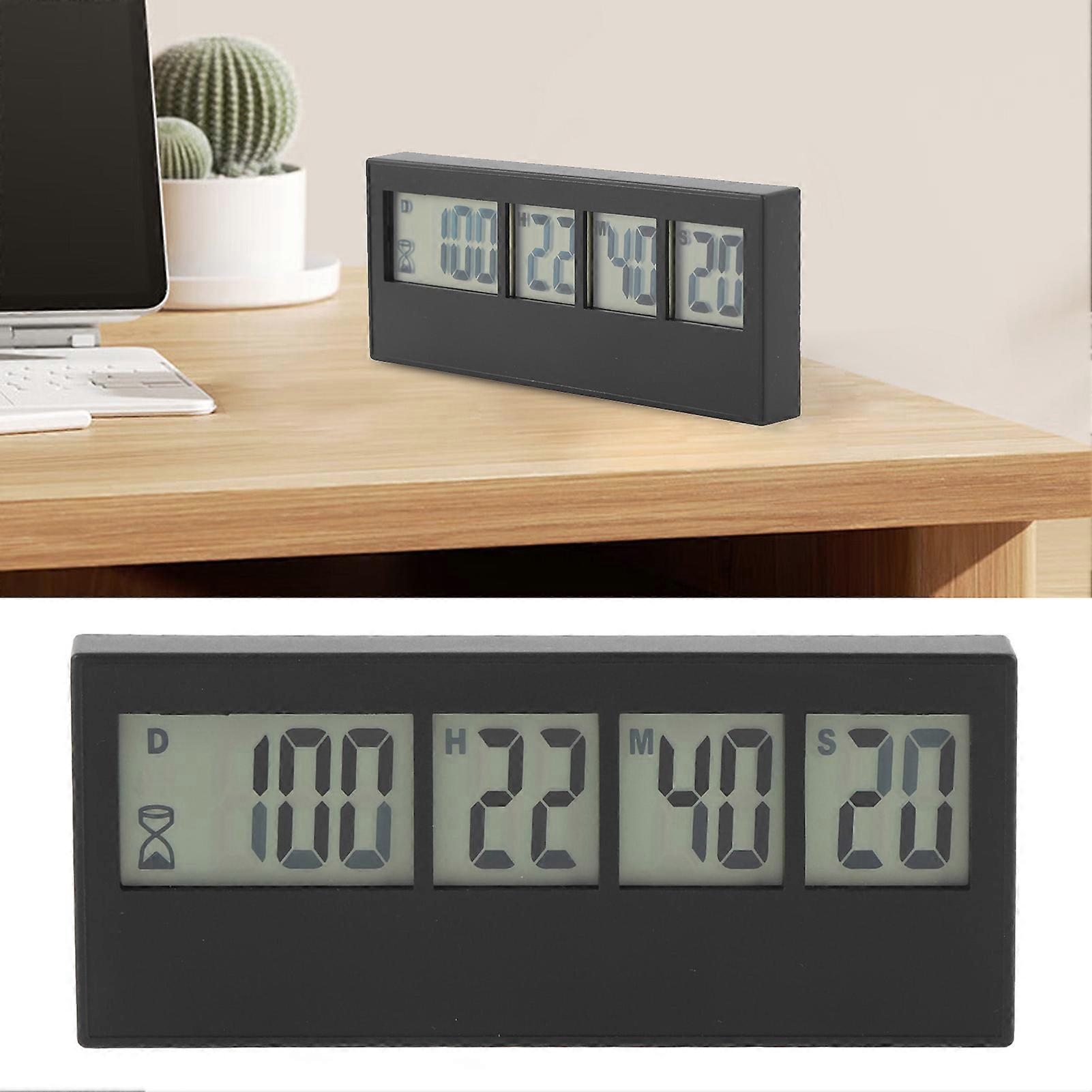 999 Days Large Screen Digital Countdown Clock, ABS, 240mAh Battery