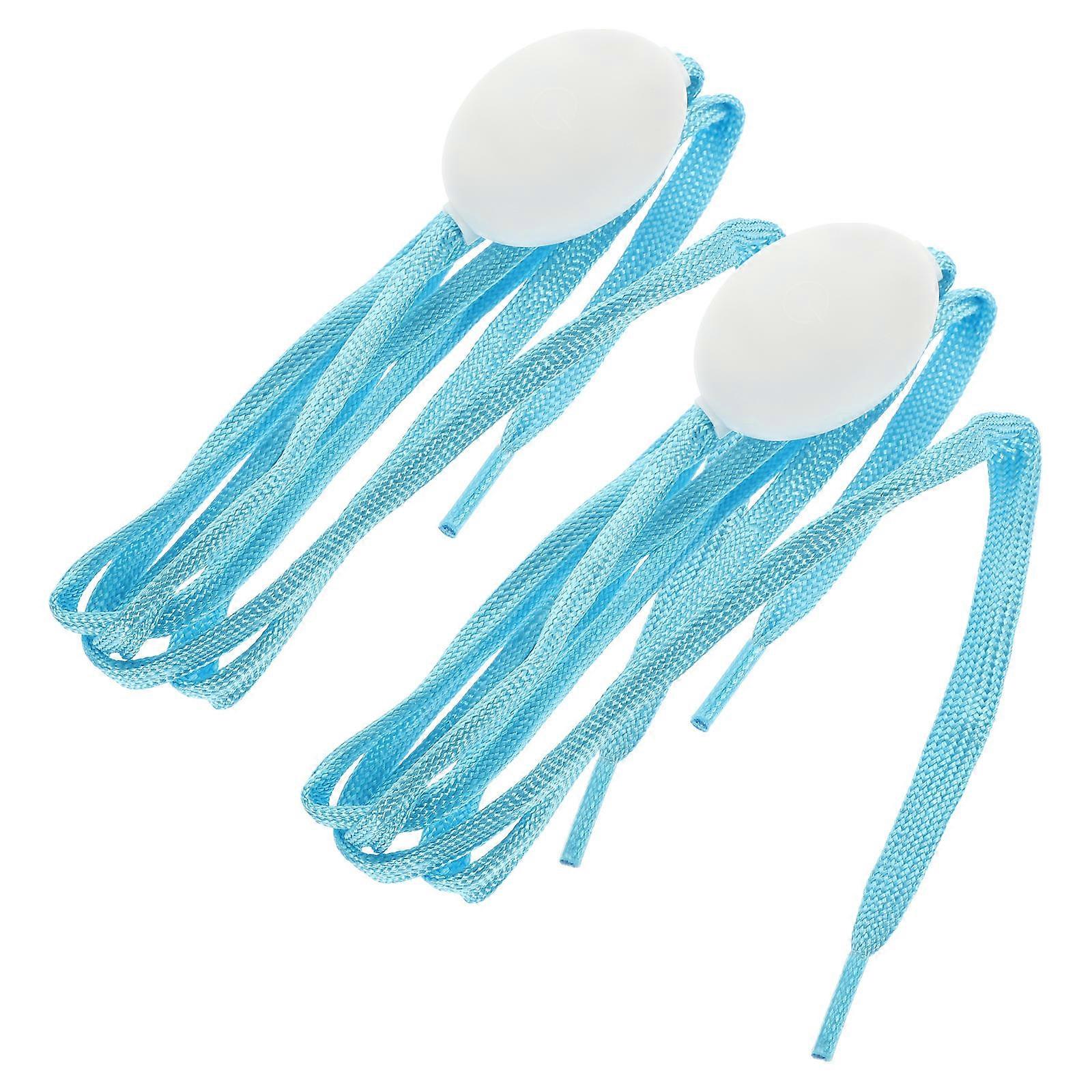 Light Up Shoe Laces for Flat Shoes Blue Nylon Luminous Shoelace Decorative 1 Pair