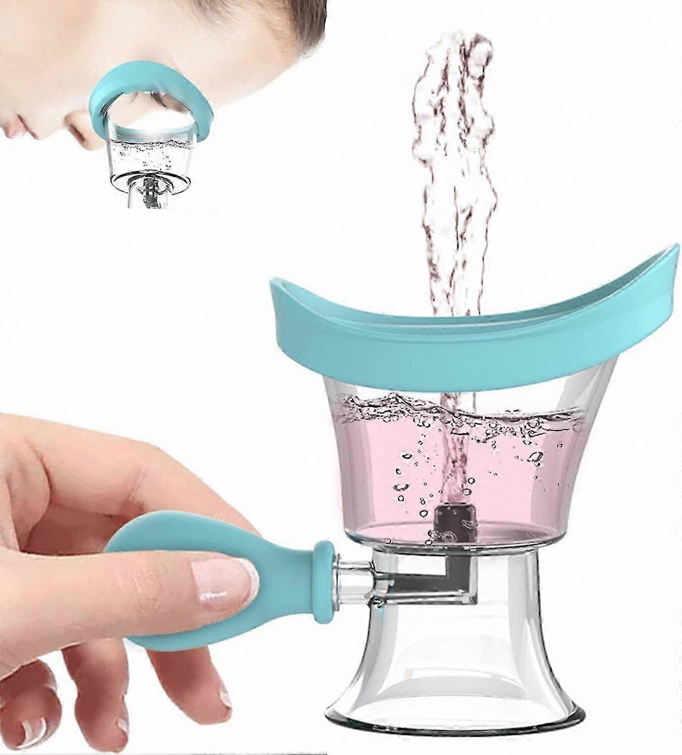 Silicone Eye Wash Cup with Manual Air Pressure for Effective Cleaning and Fatigue Relief
