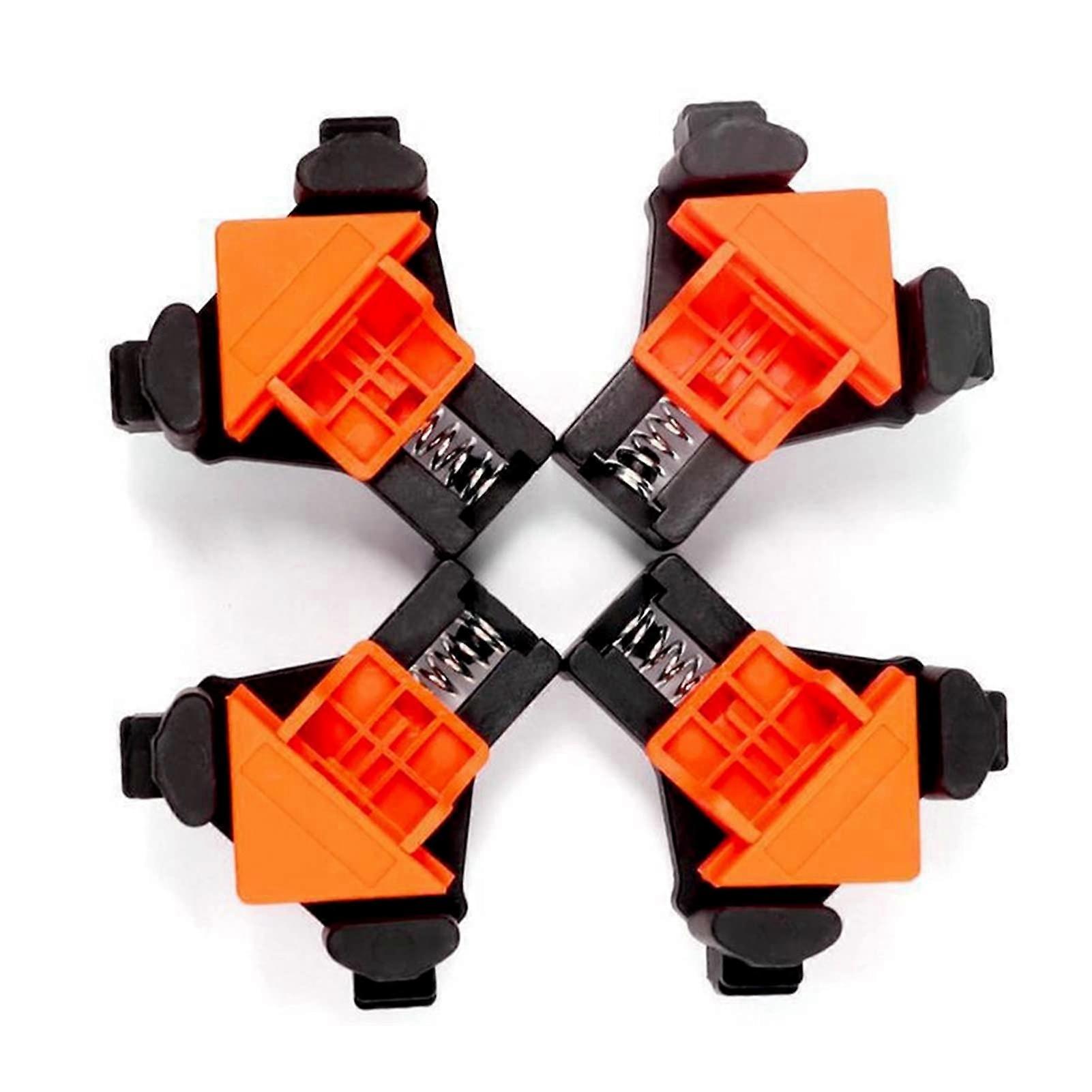 4Pcs Right Angle Clamp 90 Degree Woodworking Fixture for Picture Frame Corner Positioning, DIY Repair Tool, Adjustable Size