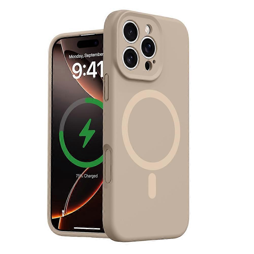 For iPhone 16 Pro Case Compatible with MagSafe Precise Cutouts Liquid Silicone+PC Phone Cover