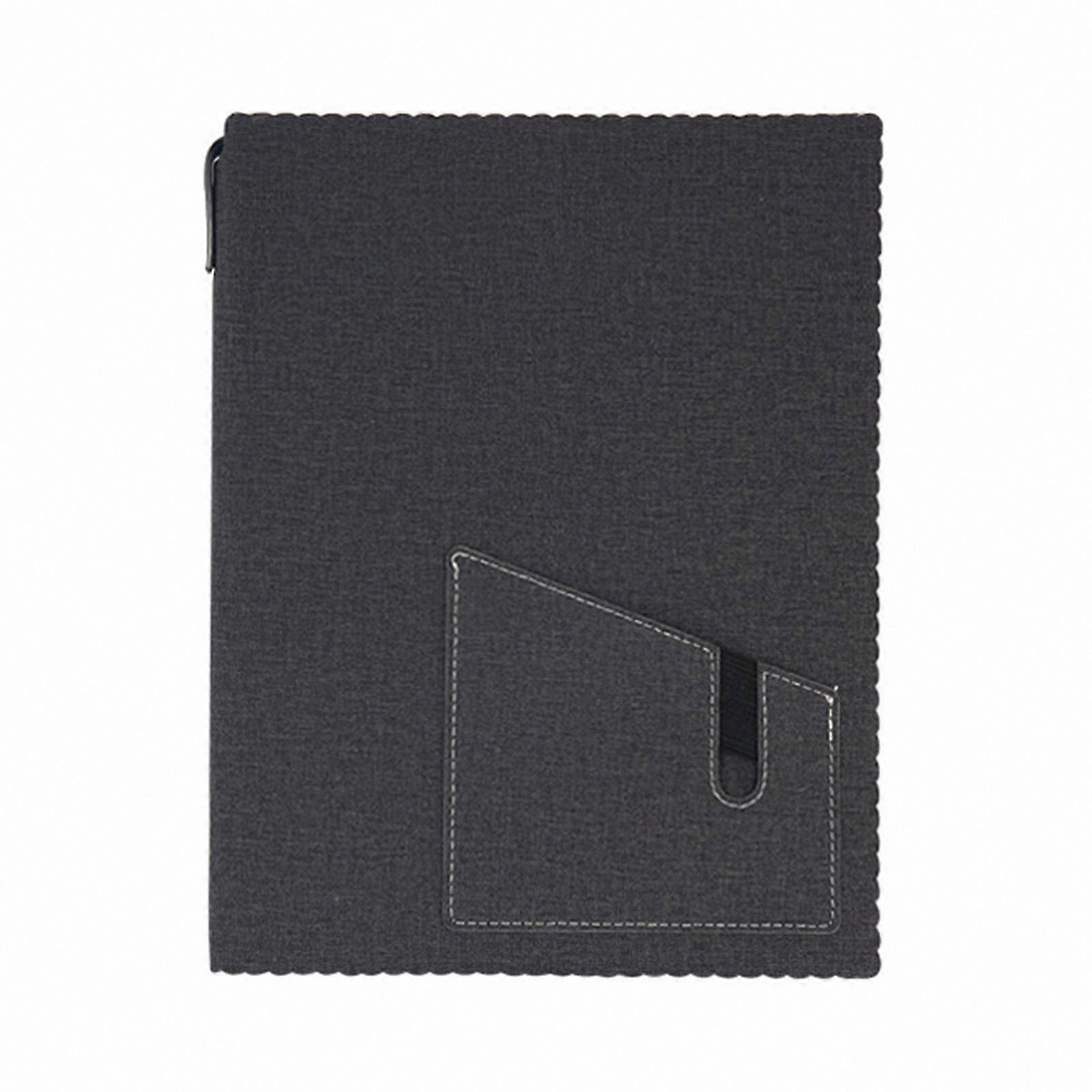 Portable Notebook with Concealed Pen Holder and Card Slot Ribbon Marker