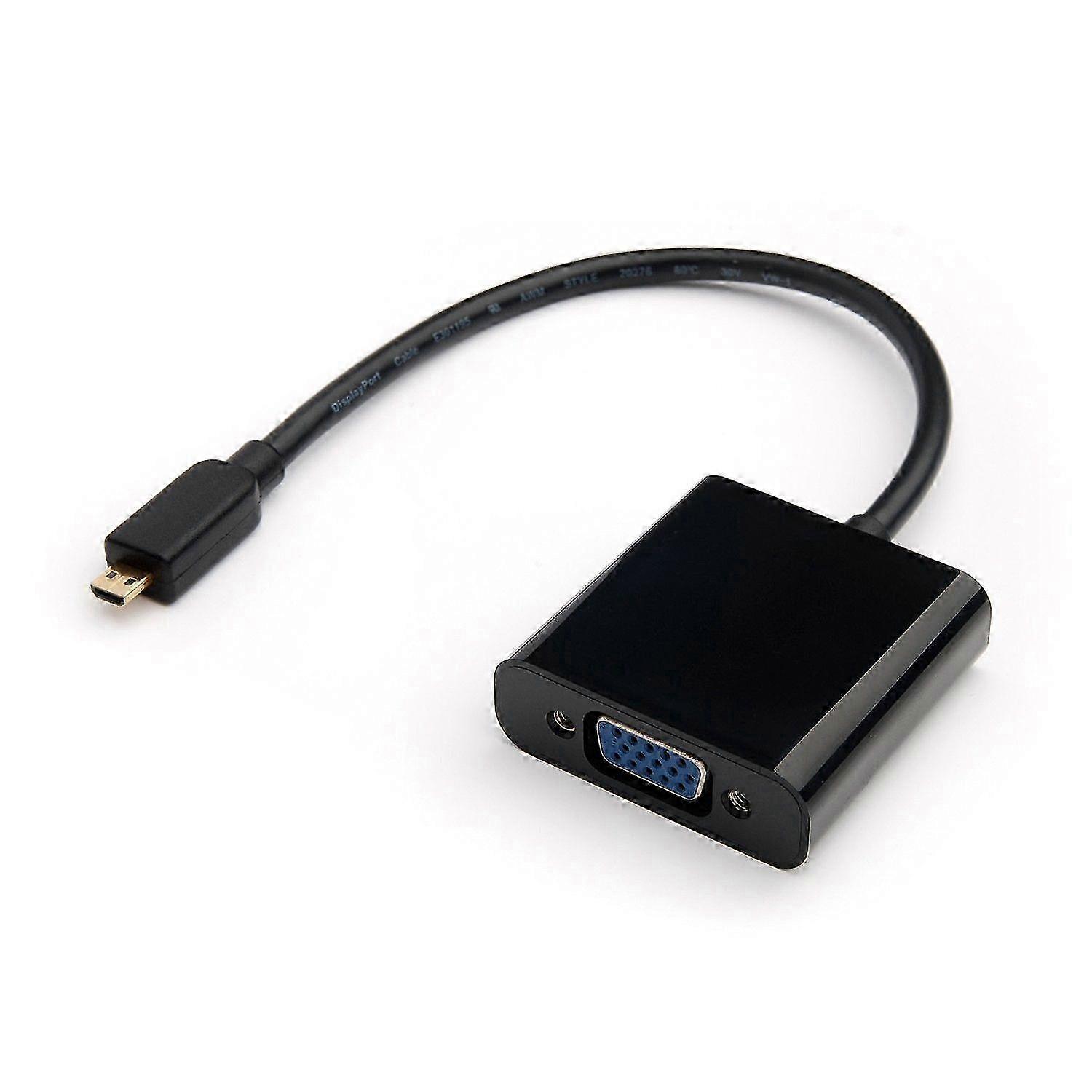 Micro HDMI to VGA Converter Micro HDMI to VGA Video Conversion Cable 1080P 0.2m2pack