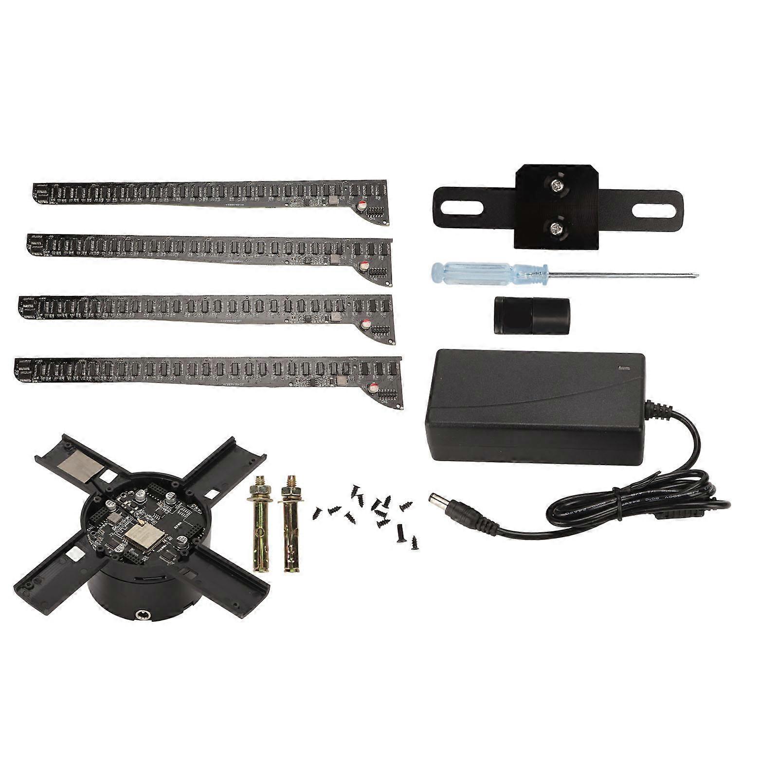 3D Hologram Projector 4 Blades Fan 2000x576 Resolution 574 LED Beads WiFi APP Control Advertising Display 100-240V