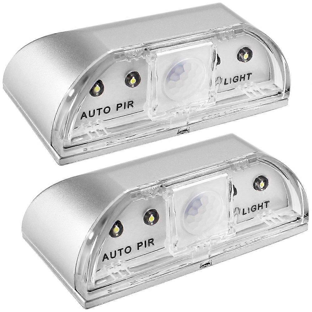 2 Pack Keyhole Light, Infrared IR Wireless Door Lock Lamp, Auto Sensor Motion Detector, 4 LED Bulbs(White)