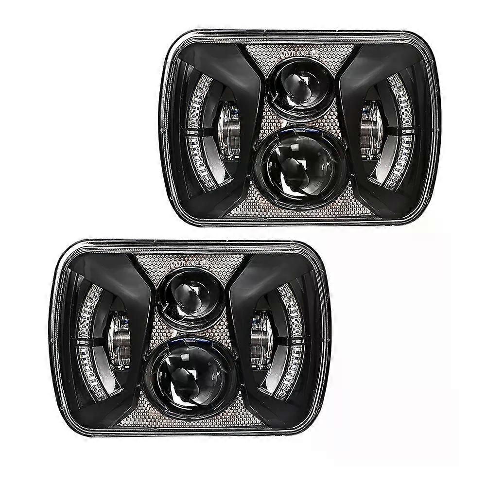 Apply 7x6 5X7 Inch Square LED Headlight LED Headlamp Hi Low Daytime Running Light For Jeep Wrangler YJ Cherokee XJ Wrangler Truck 4X4