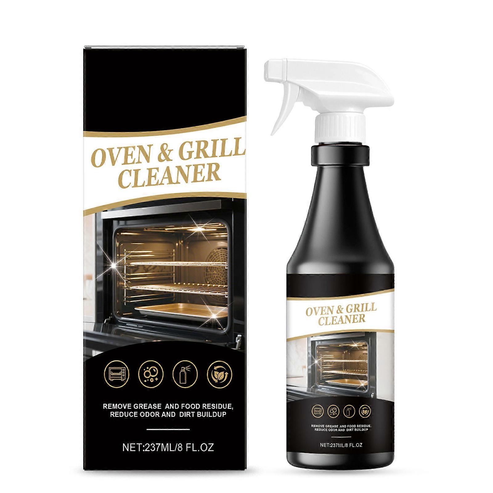 Grill And Oven Cleaner For Effortless Grease And Residues Elimination 237ml Easy Grease Removal Solution Multicolor