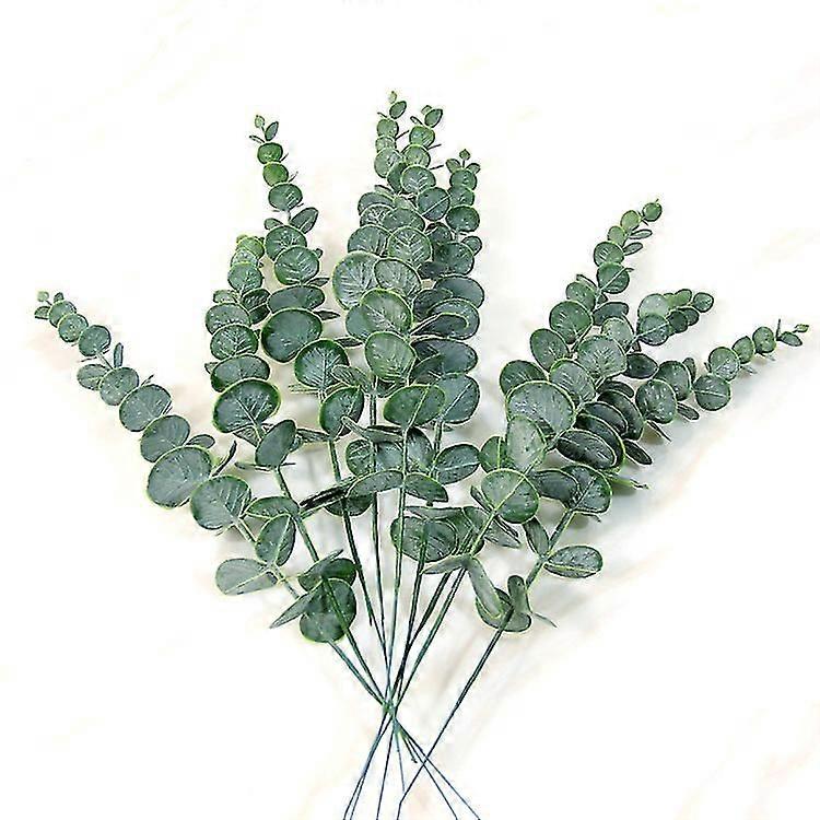 20 Pcs Artificial Silver Eucalyptus Branches Spray Eucalyptus Leaf