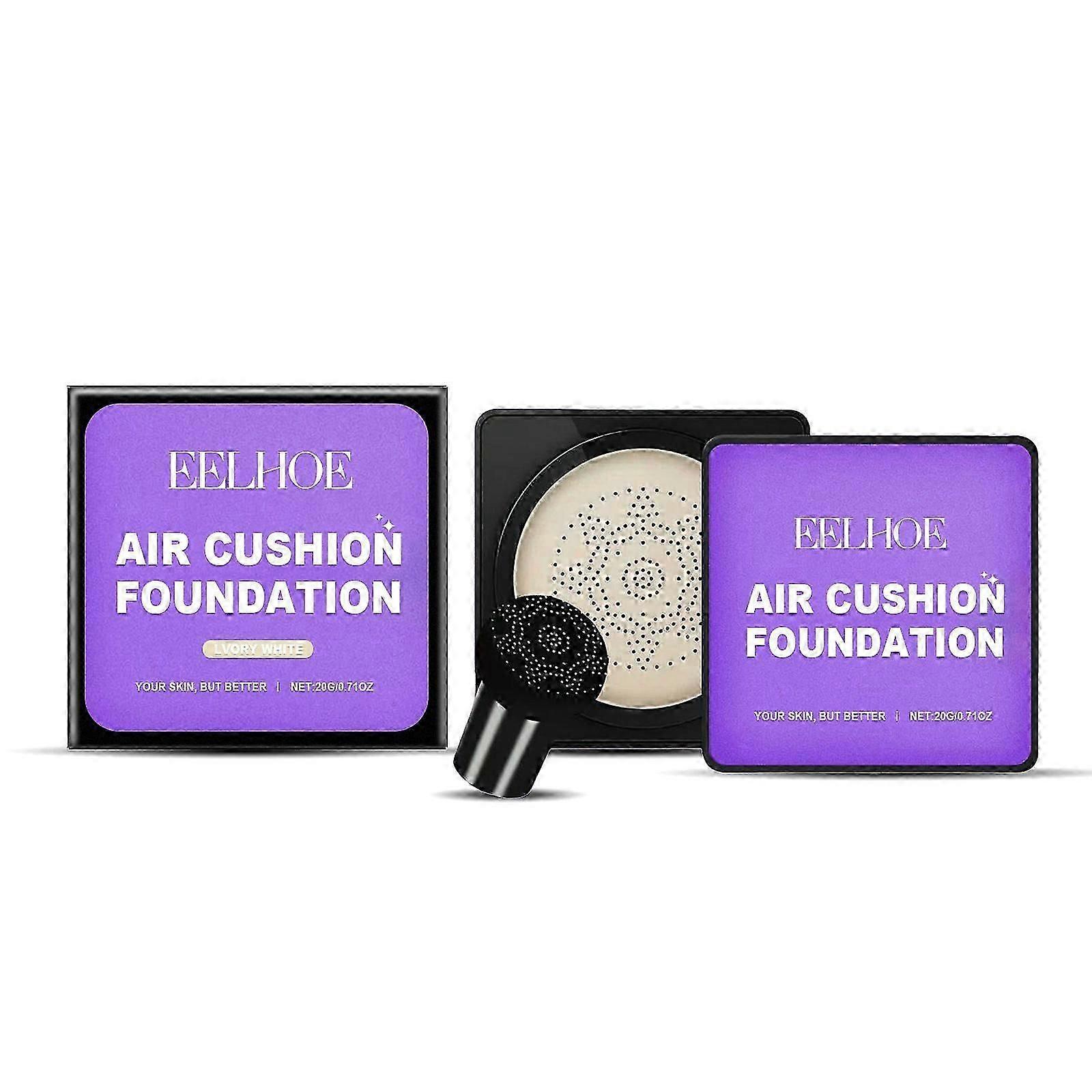 Mushroom Head Cushion Foundation,Air Cushion Foundation,Effortless Makeup Application, Non-Pore-Clogging, Moisturizing and Concealing