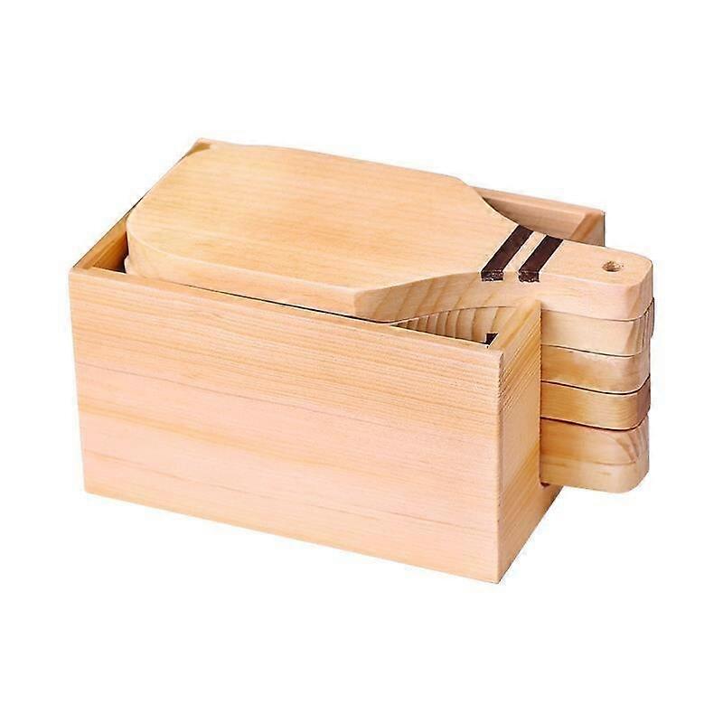 6 Pcs/set Creativity Coaster Placemat Tea Coaster Insulation Pad Coffee Pad Solid Wood Nature