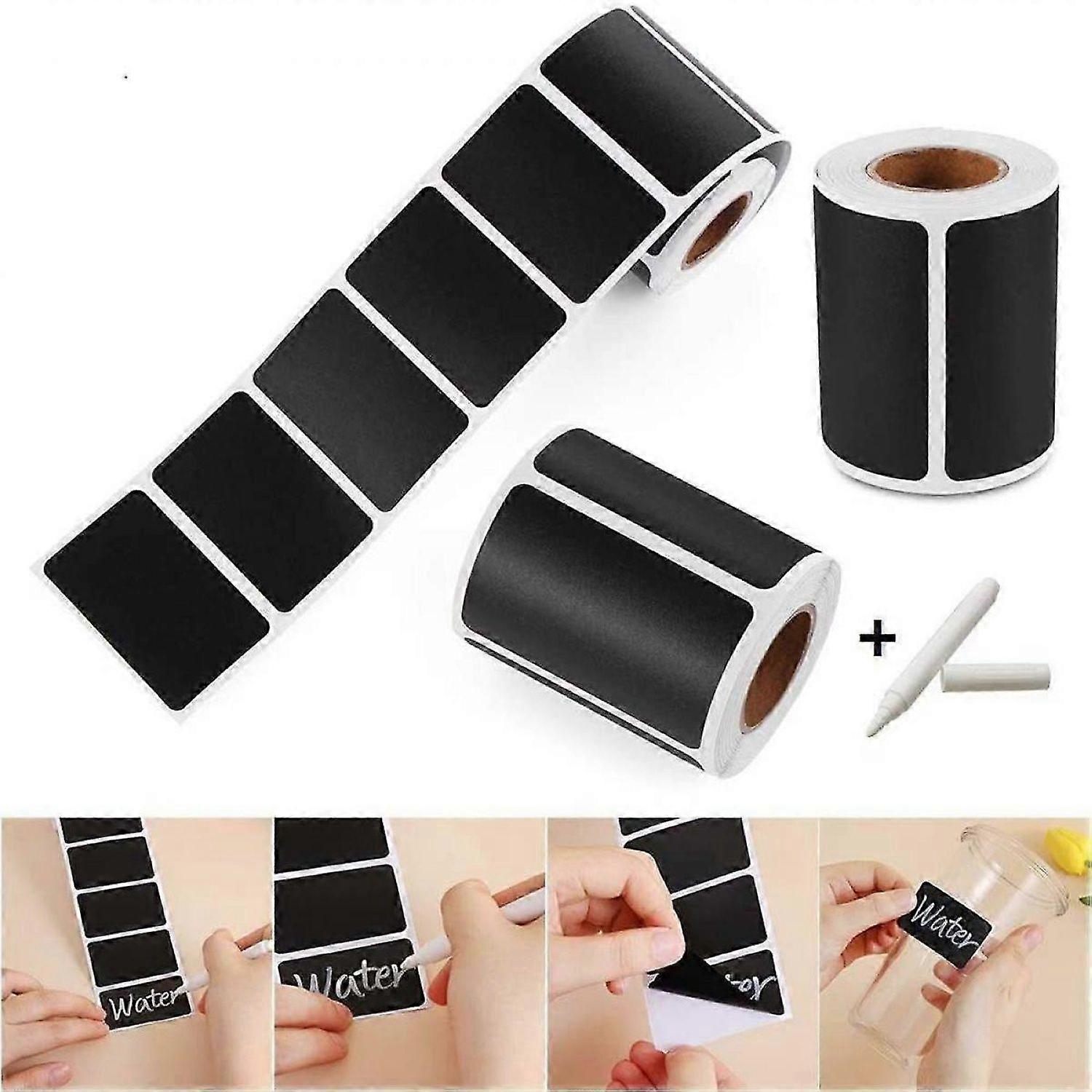 120pcs/roll Label Stickers Chalkboard Labels Chalk Labels for Containers Pantry Labels Labels for Organizing Glass Removable Labels Stickers -HK908