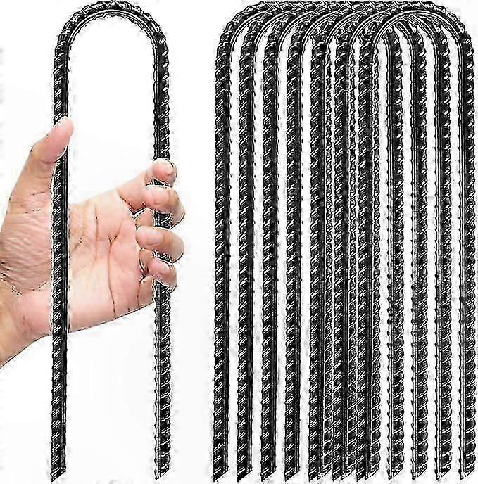 8-Pack Rustproof Ground Anchors for Trampolines, Tents, and Storm Protection, 30cm Length, 5cm Width