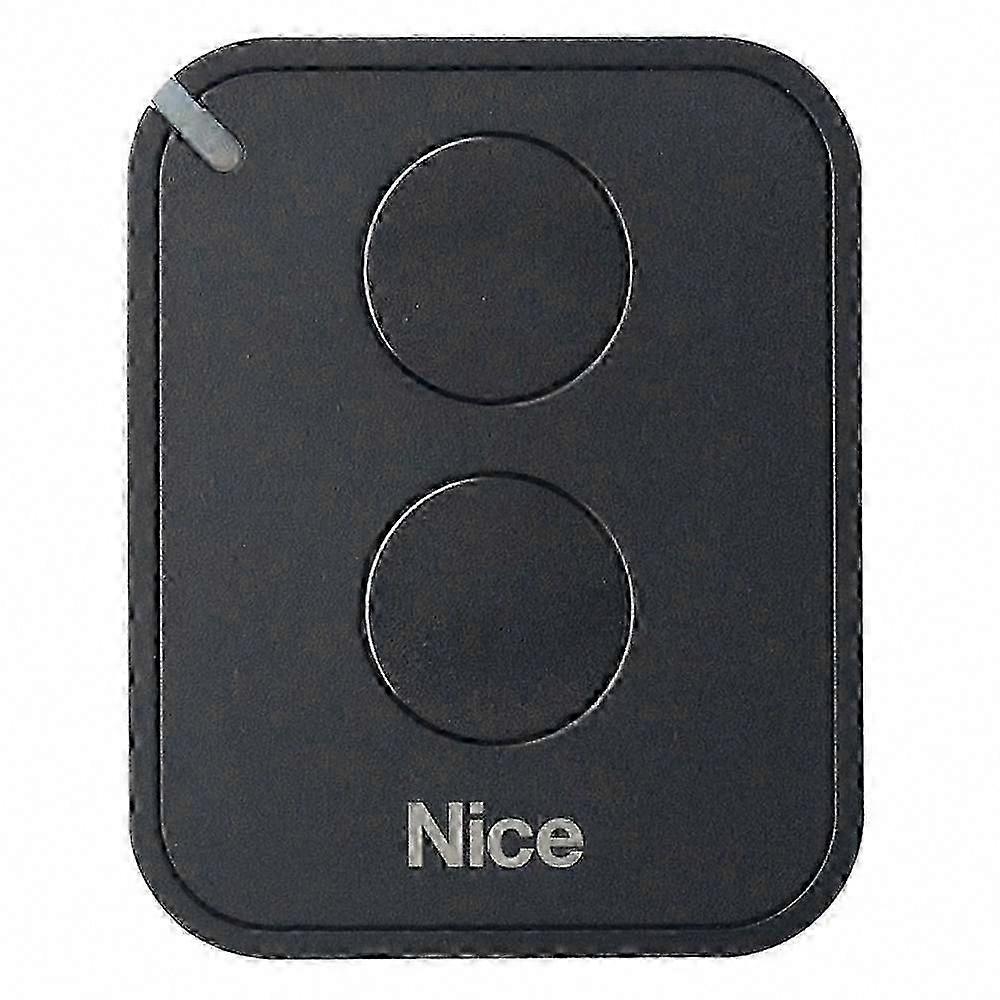 NICE FLO2RE Remote Control for Gates and Garage Doors, 2-Button ON2E/A Transmitter Compatible with NICE RB400 and RB1000, Black