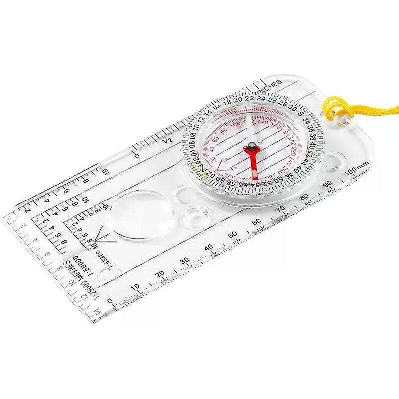Military Multi-Function Compass Map Ruler Scouting Scale - Survival Orienteering Gear for Hiking Camping Hunting Backpacking