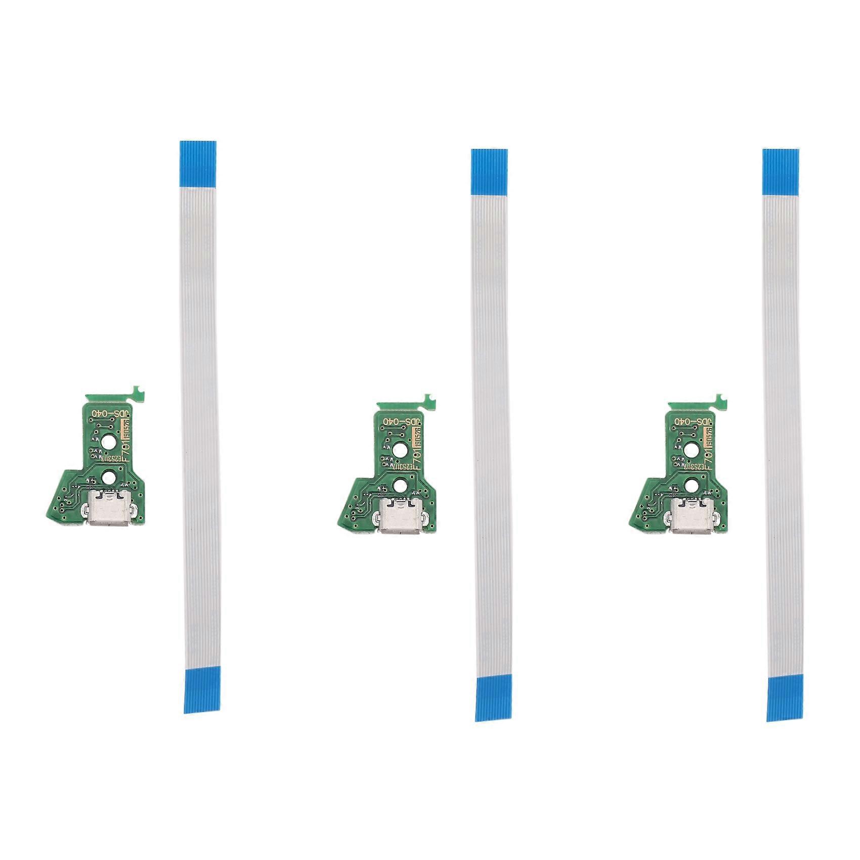 3X for Micro-USB Charging Socket Circuit Board -040 12-Pin Cable Port