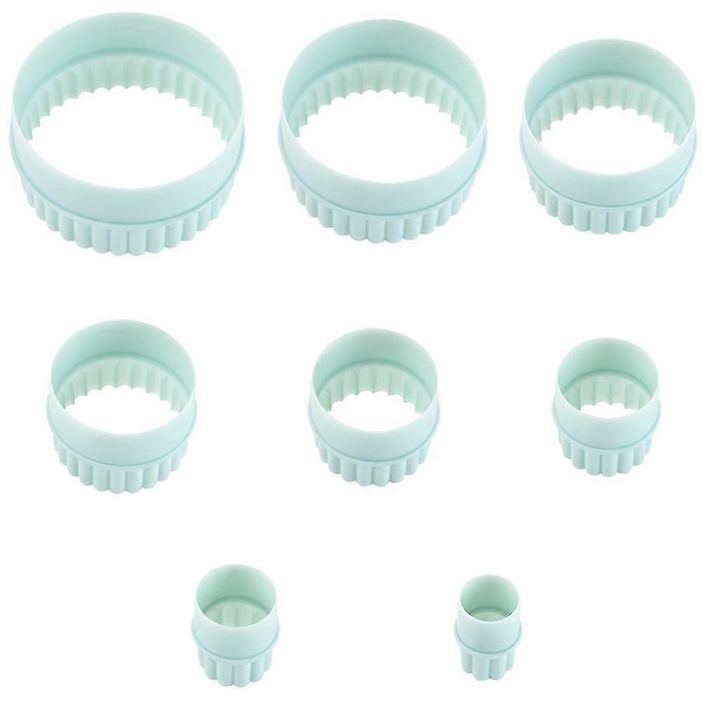 Circular Biscuit Cutters Biscuit Mold for Baking Use 8Pcs Plastic Set