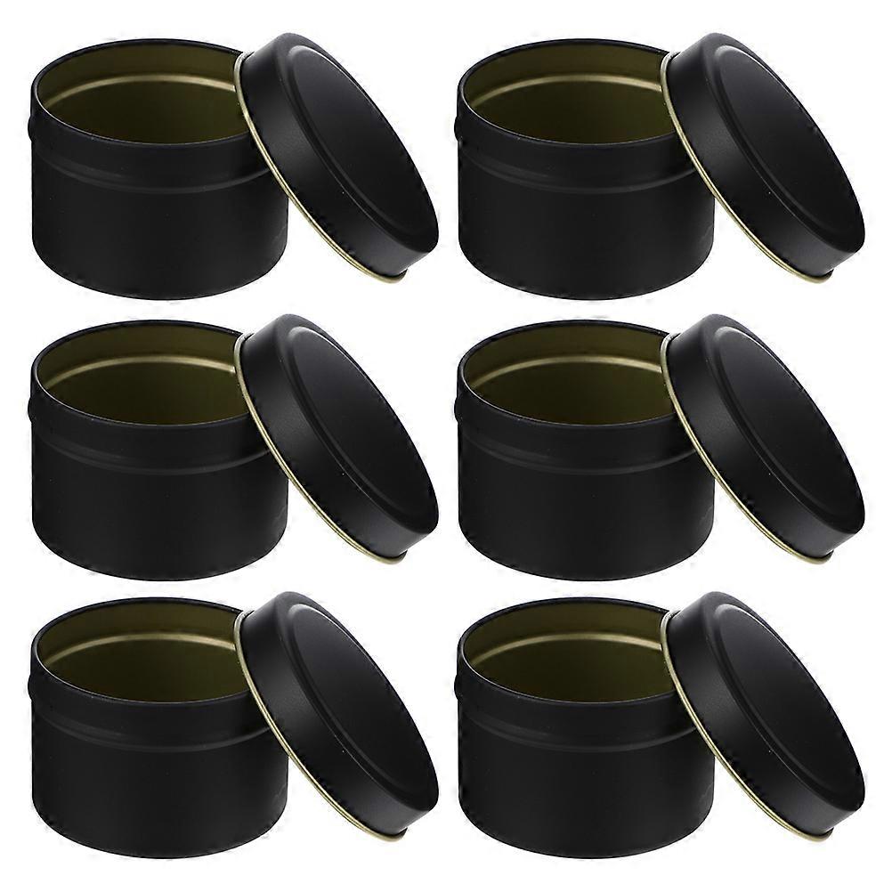 Storage Tins With Lids Metal 6Pack Round Candle Jars Perfect For DIY Handmade Candles And Home Use