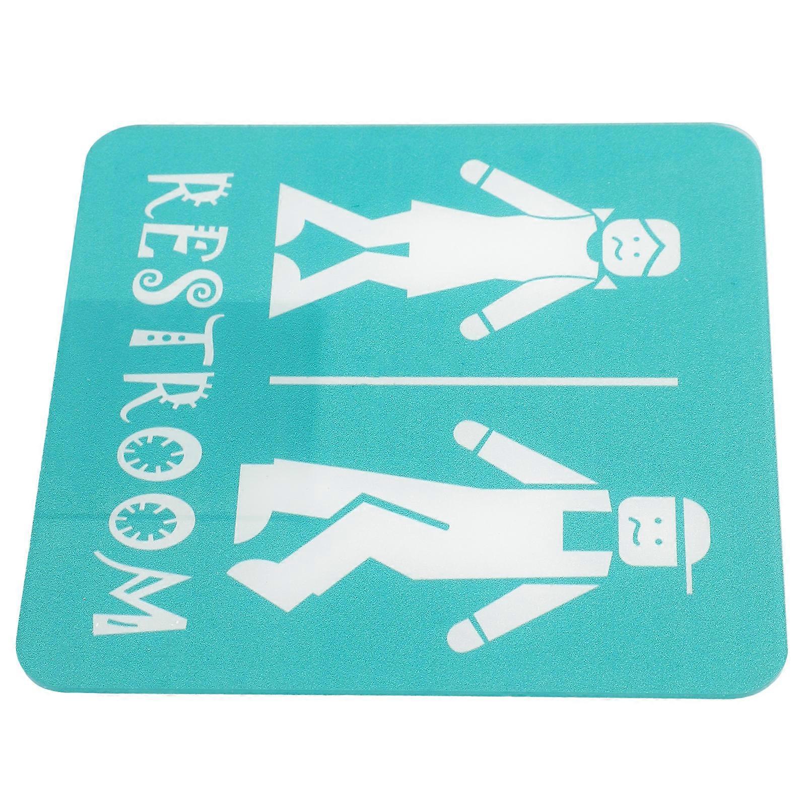 Restroom Sign Acrylic Self Adhesive for Office Use Bathroom Sign