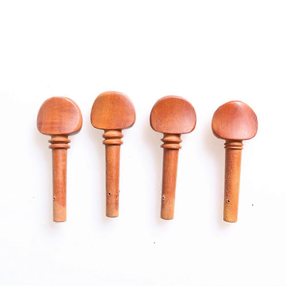 Jujube Wooden Turning Peg Violin Shaft String Button for Violin 4Pcs