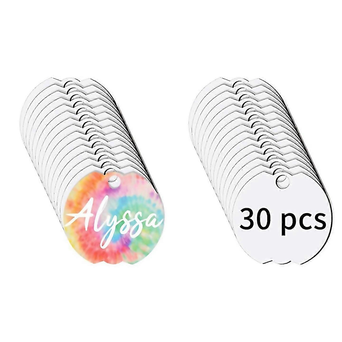 For 30 Pcs Sublimation Hardboard Name Plates Blanks For