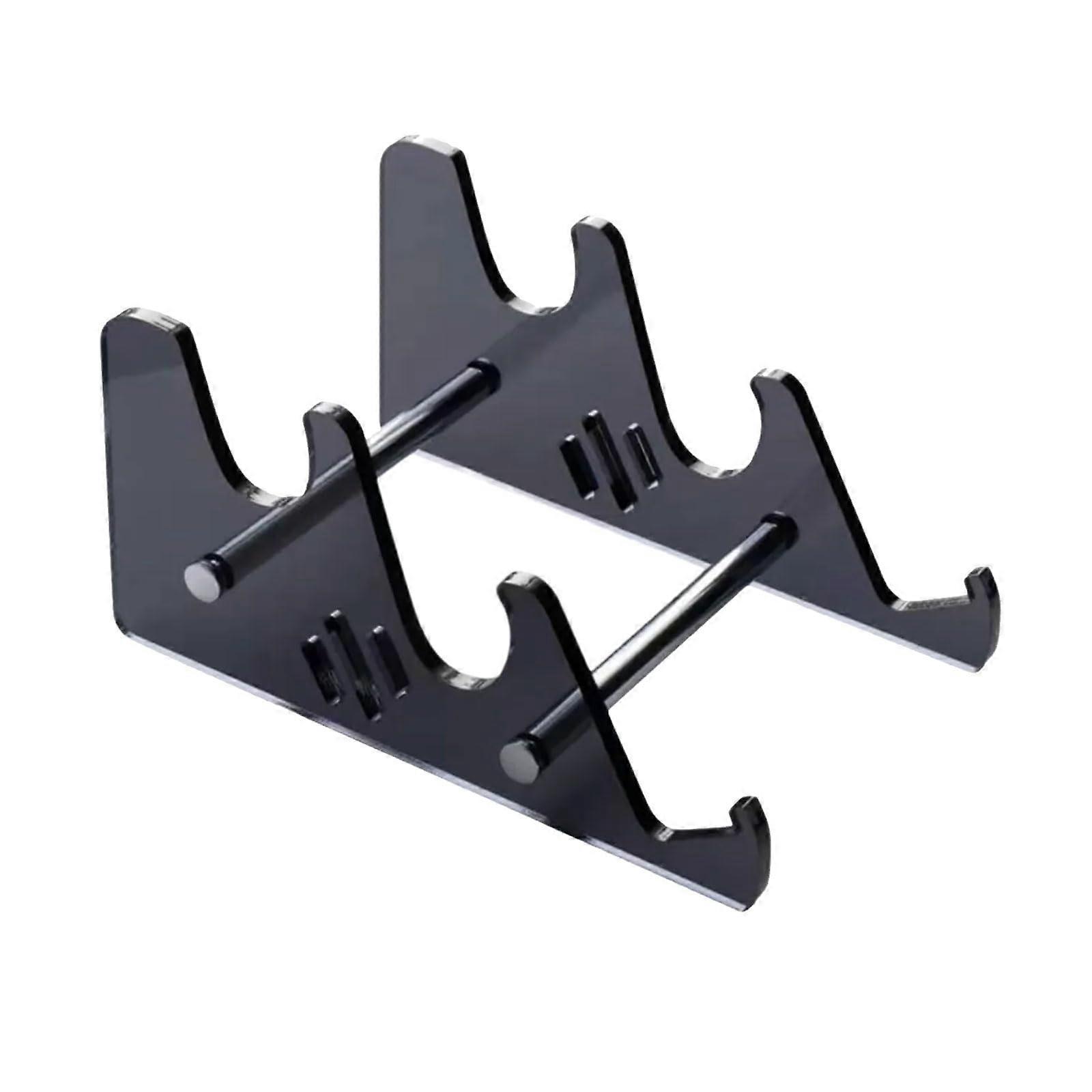 Elegant Black Acrylic Stand For Tablets, Computers, And Mechanical Keyboards ThreeLayer Desktop Organizer